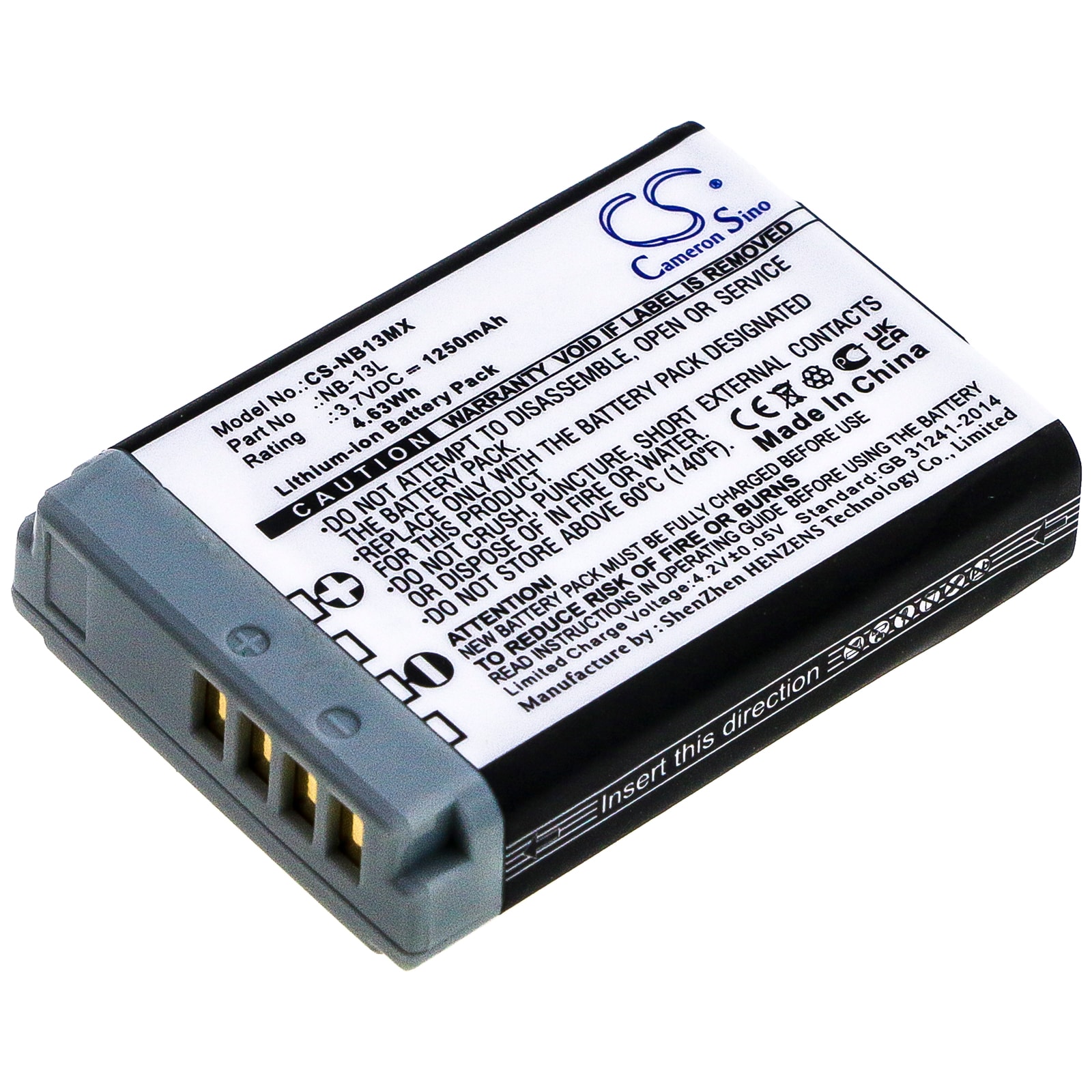 Batteri til kamera til Canon Powershot G7X, Powershot G5X, Powershot G9X osv.