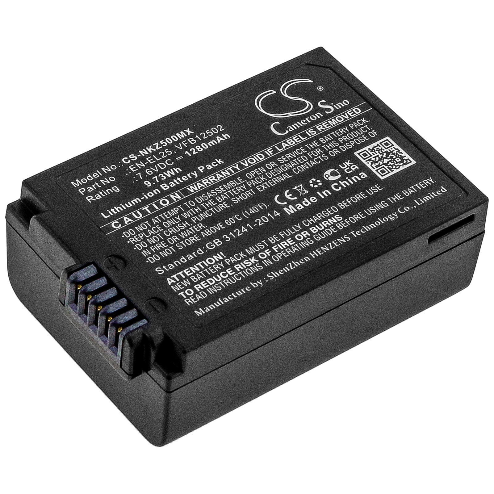 Batteri til kamera til Nikon Z50, Z50 ZFC, Z30 osv.