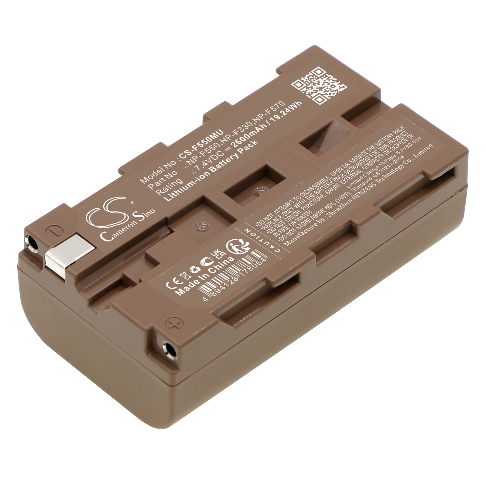 Batteri til kamera til Sony CCD-SC7, CCD-SC9, CCD-TR12 osv.