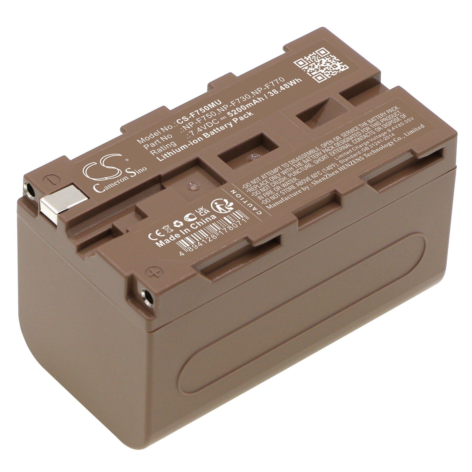 Batteri til kamera til Sony CCD-SC7, CCD-SC9, CCD-TR12 osv.