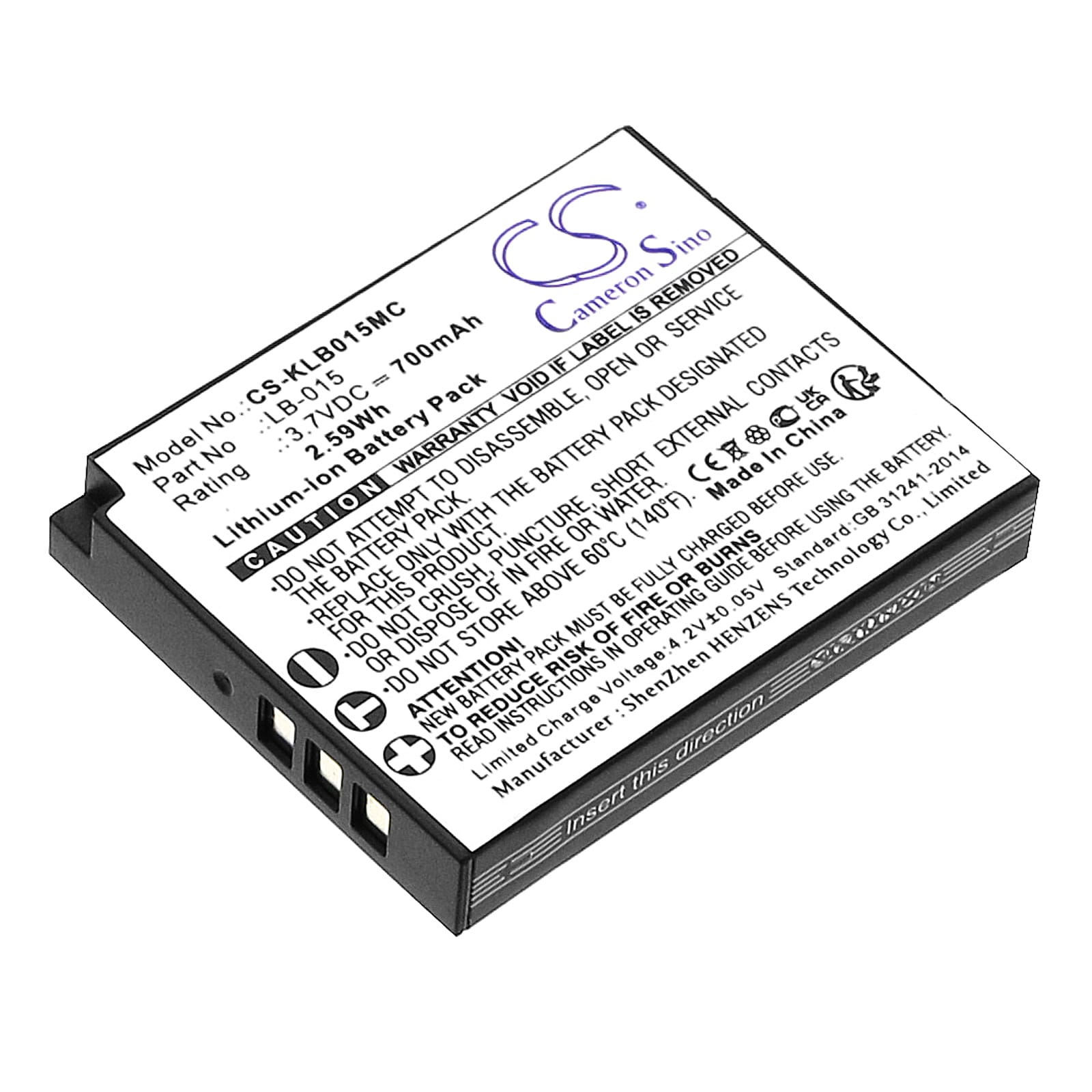 Batteri til kamera til KODAK WPZ2