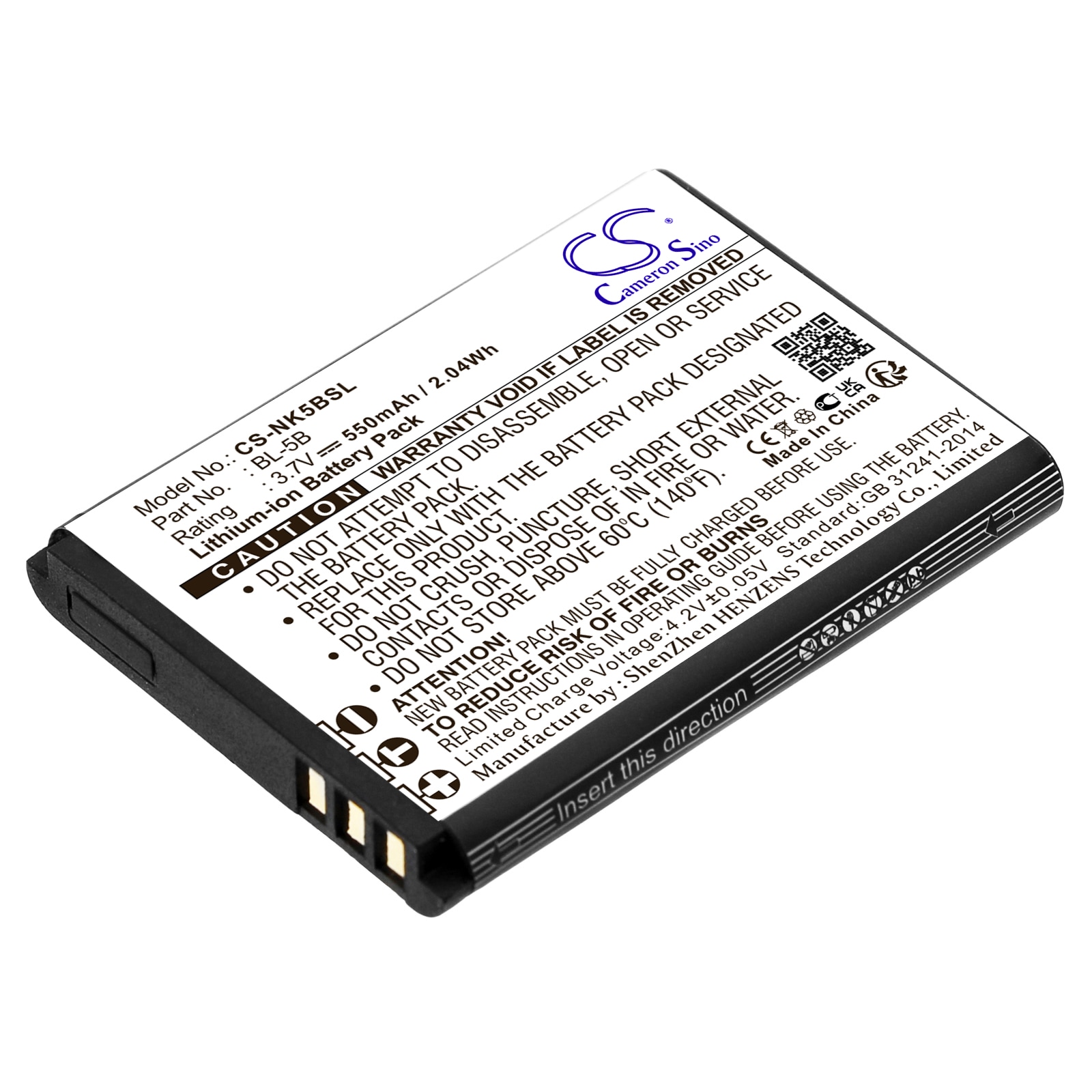 Batteri til SmartPhone, mobil til Topblue V2.0 bluetooth