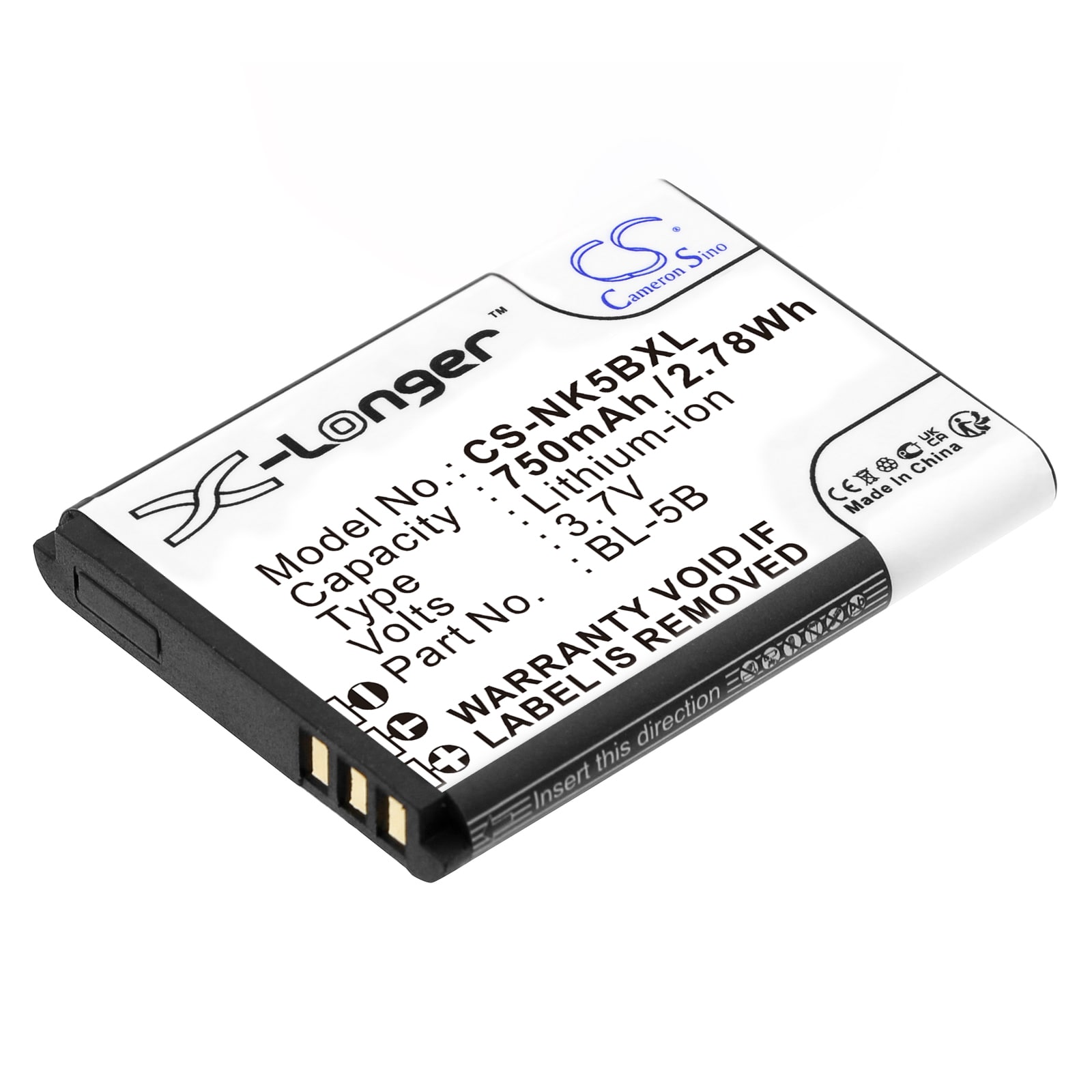 Batteri til SmartPhone, mobil til Topblue V2.0 bluetooth