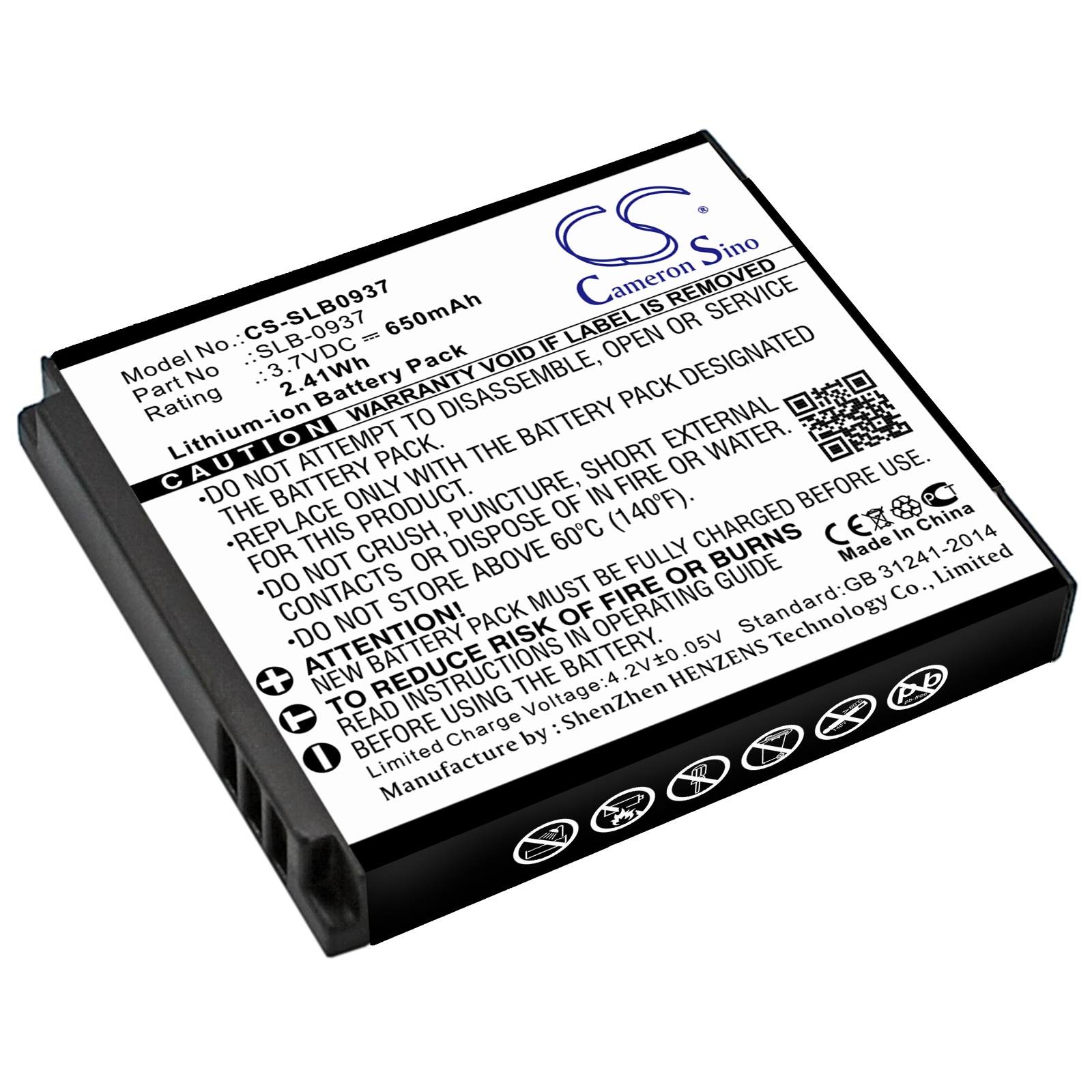 Batteri til kamera til Samsung L830, NV4, PL10 osv.