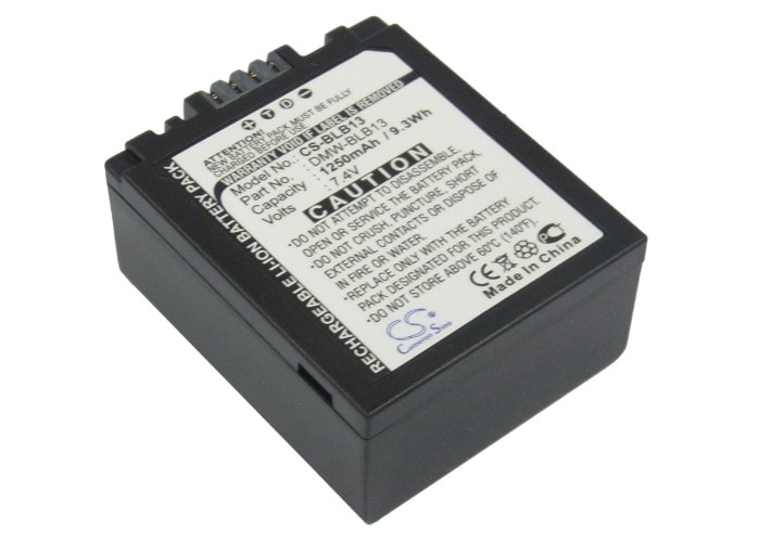 Batteri til kamera til Panasonic Lumix DMC-G1 SLR, Lumix DMC-G1, Lumix DMC-GF1 og andre.