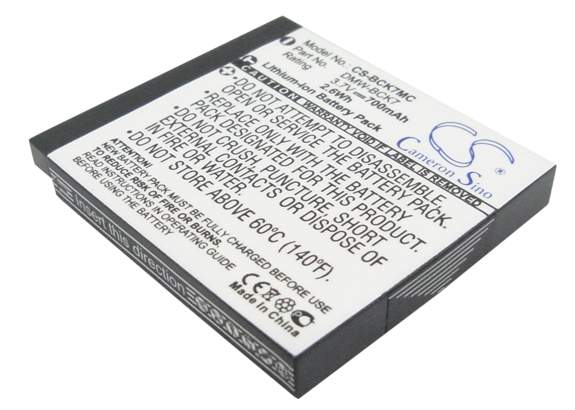 Batteri til kamera til Panasonic Lumix DMC-S3, Lumix DMC-FH2, Lumix DMC-FH25 og andre.