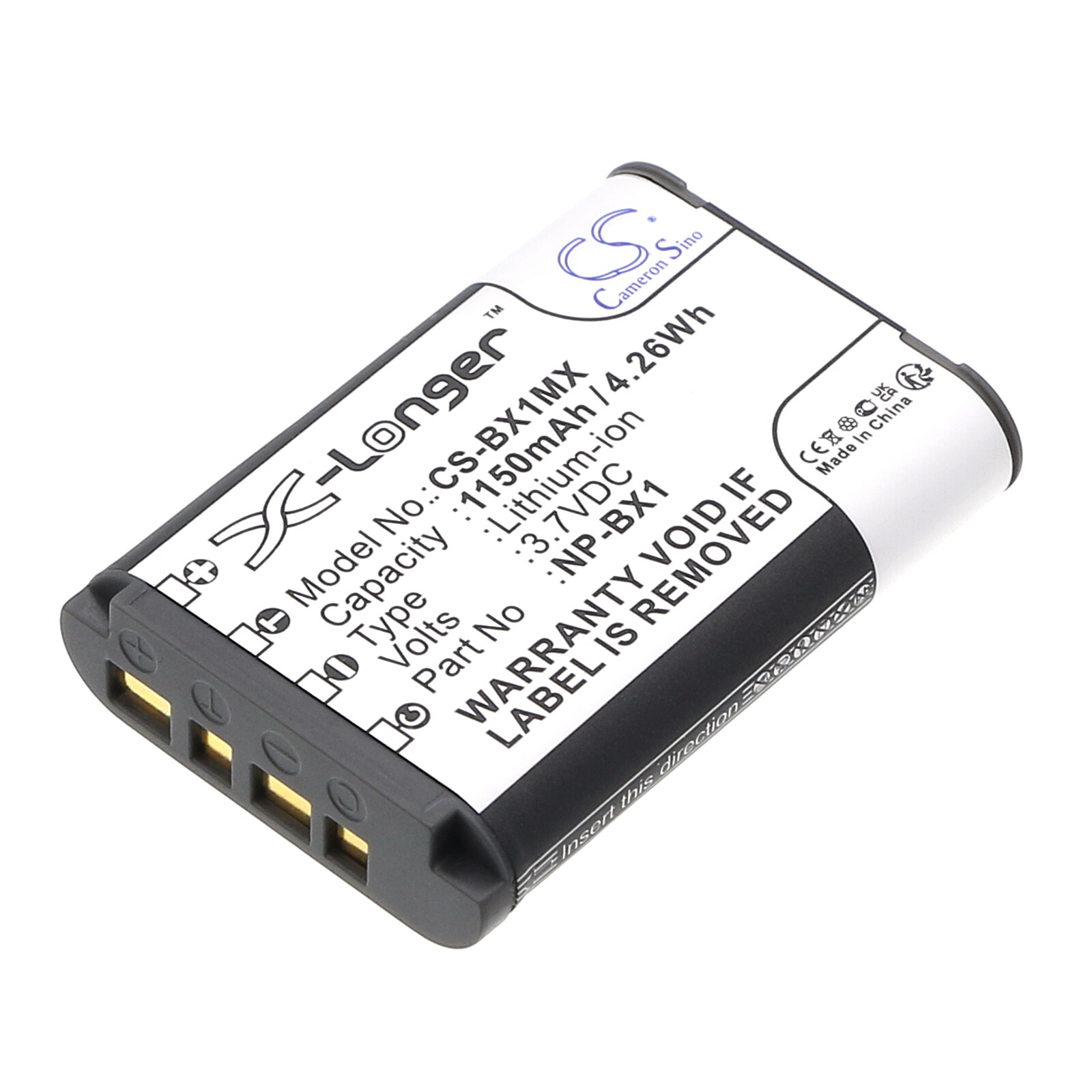 Batteri til kamera til Sony Cyber-shot DSC-RX100, Cyber-shot DSC-RX100/B, HDR-AS10 og andre