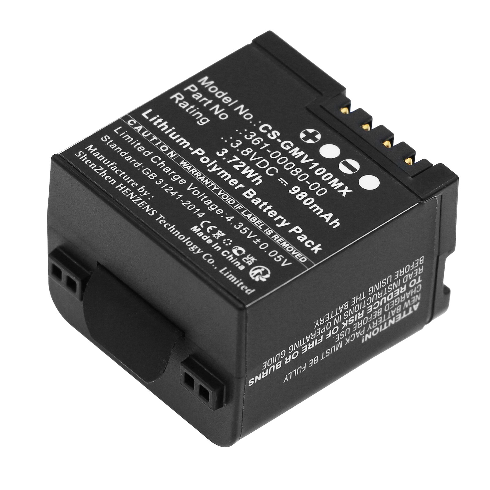 Batteri til kamera til Garmin Virb X, VIRB XE, Virb X Compact