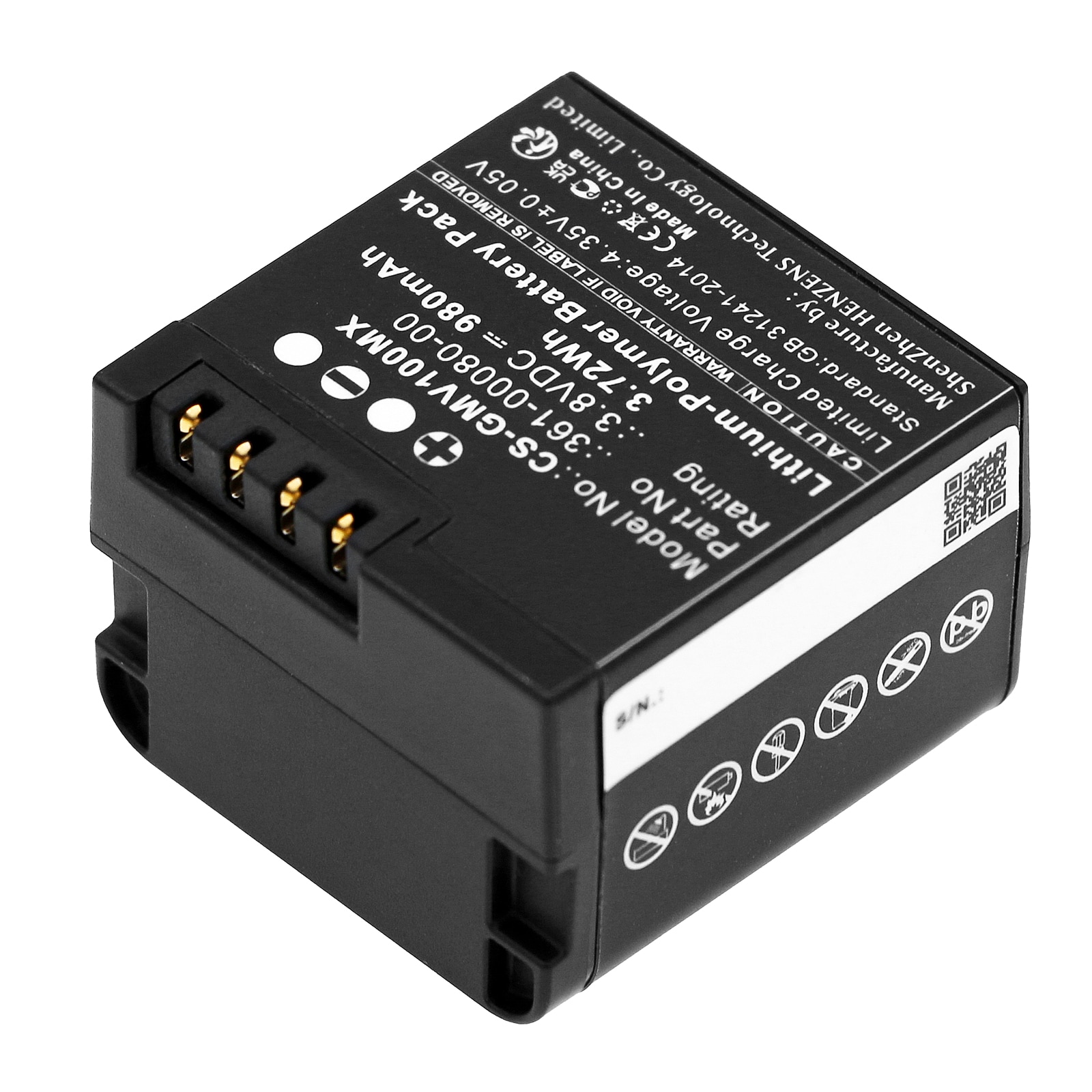 Batteri til kamera til Garmin Virb X, VIRB XE, Virb X Compact