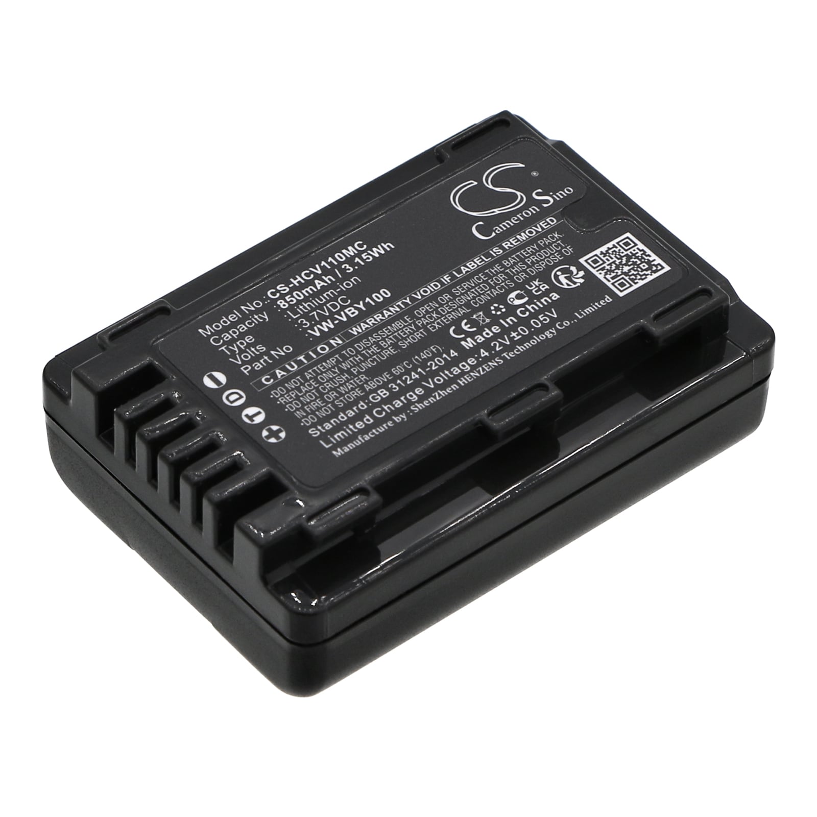 Batteri til kamera til Panasonic HC-V110, HC-V110GK, HC-V110K osv.