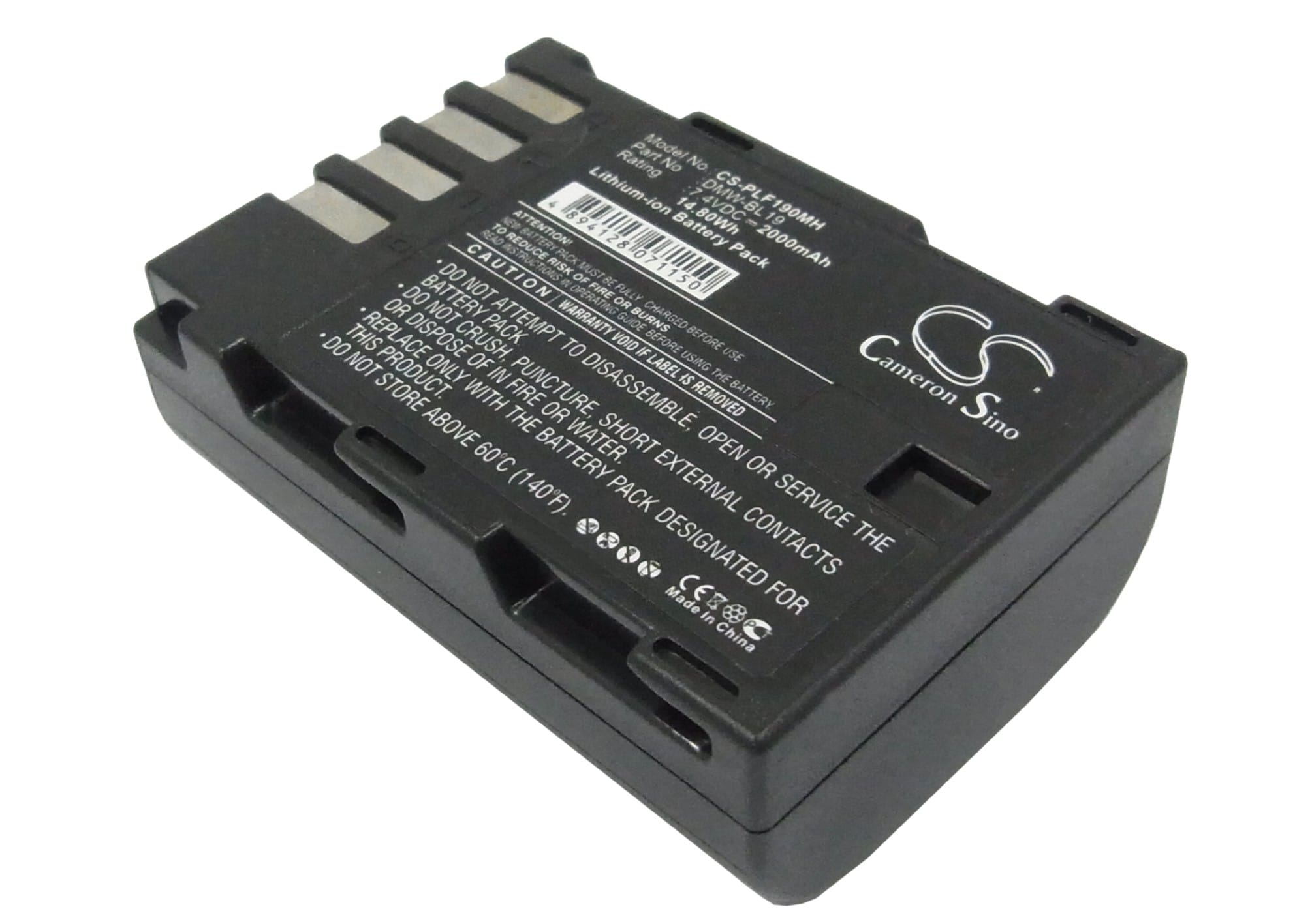 Batteri til kamera til Panasonic Lumix DMC-GH3, Lumix DMC-GH3A, Lumix DMC-GH3AGK og andre.