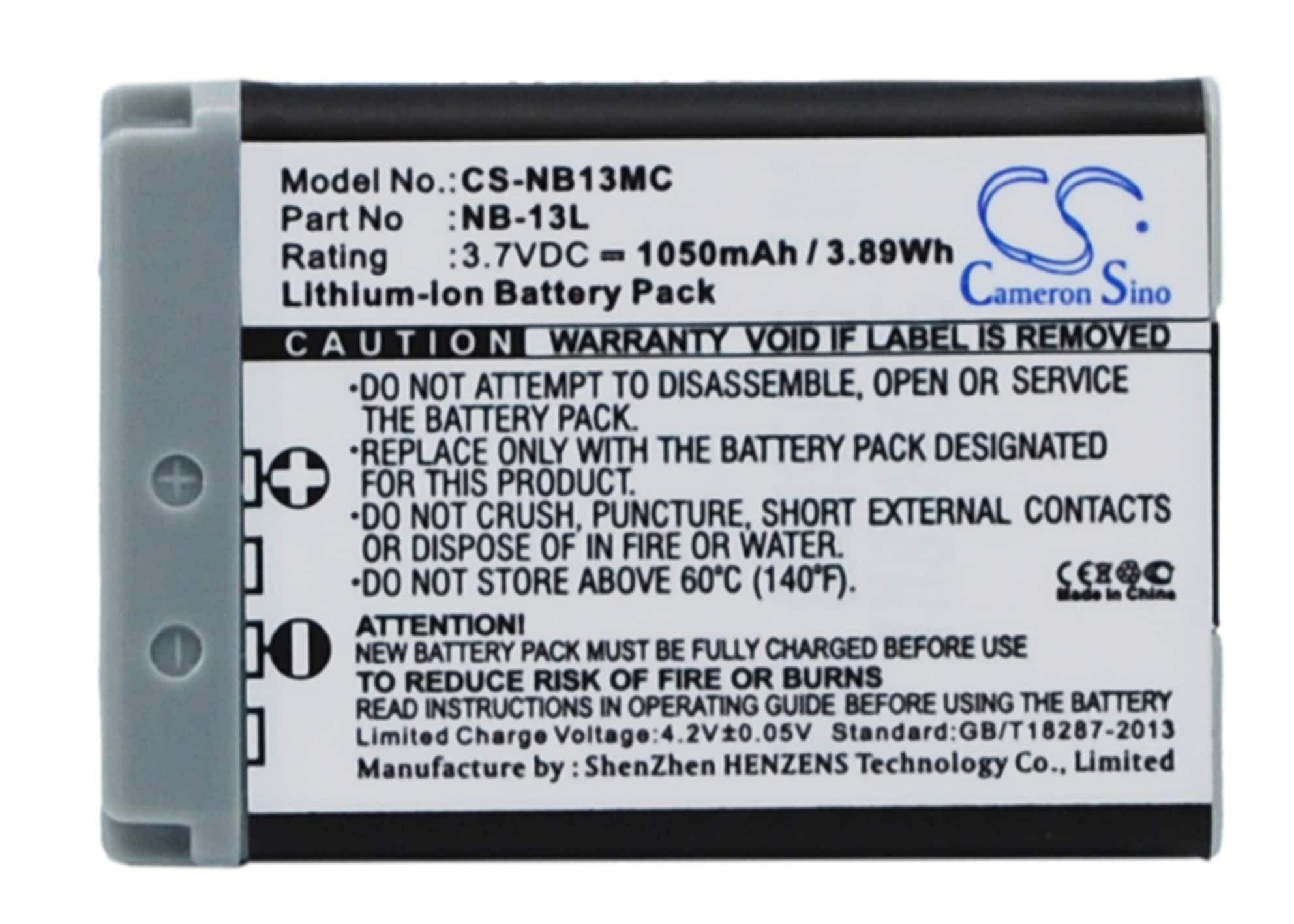 Batteri til kamera til Canon Powershot G7X, Powershot G5X, Powershot G9X osv.