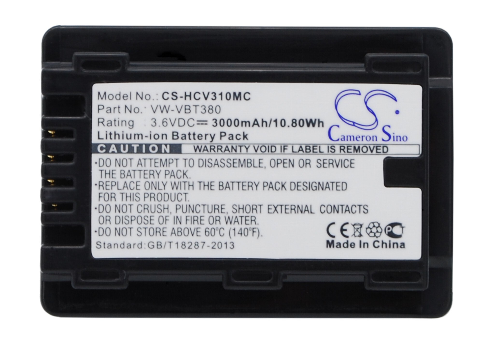 Batteri til kamera til Panasonic HC-V520M, HC-V110, HC-V130 osv.