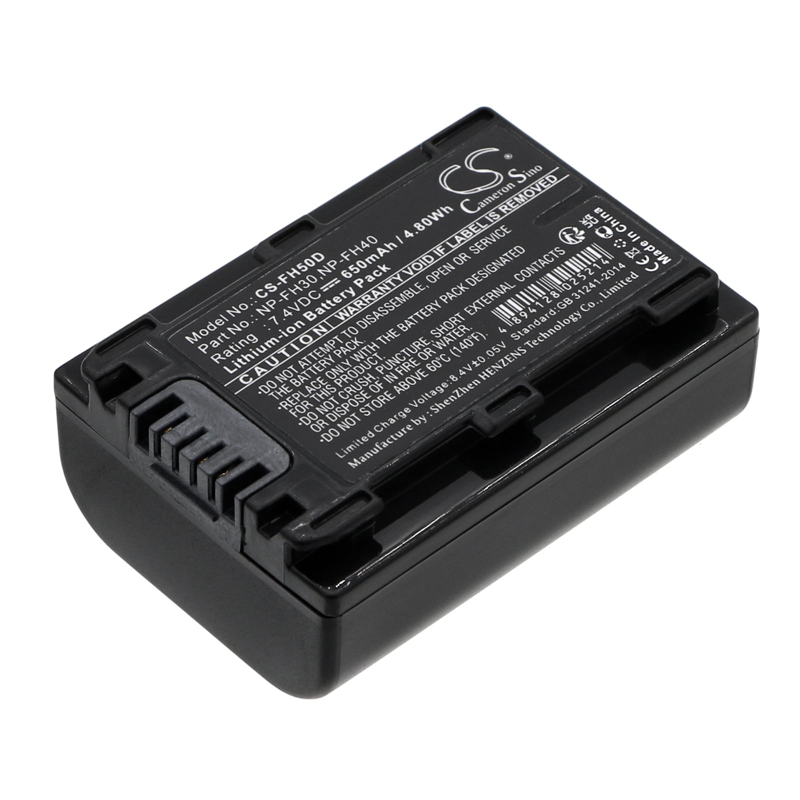 Batteri til kamera til Sony DCR-DVD908E, DCR-HC47, HDR-HC7E og andre.