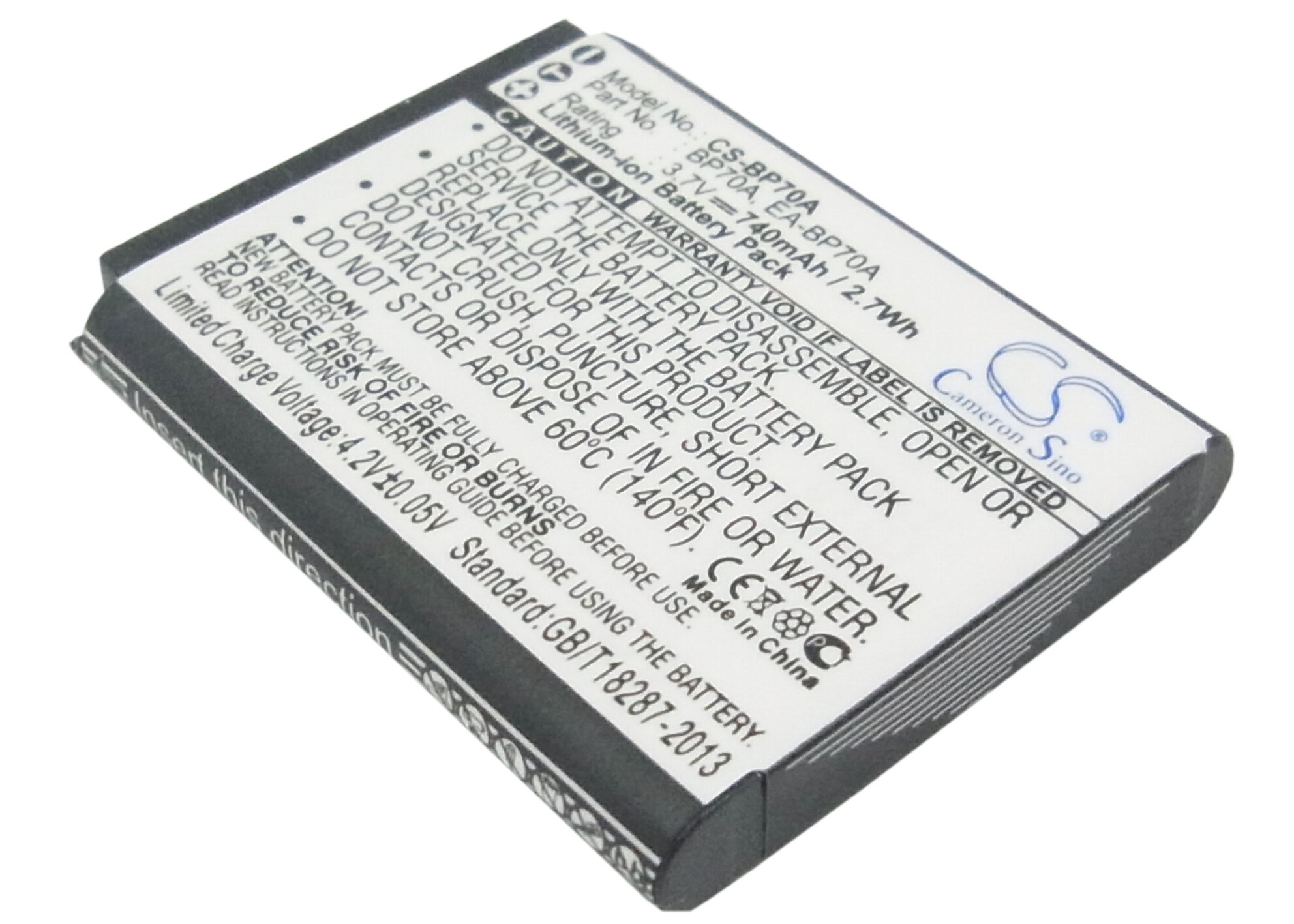 Batteri til kamera til Samsung SL50, SL600, ES65 osv.