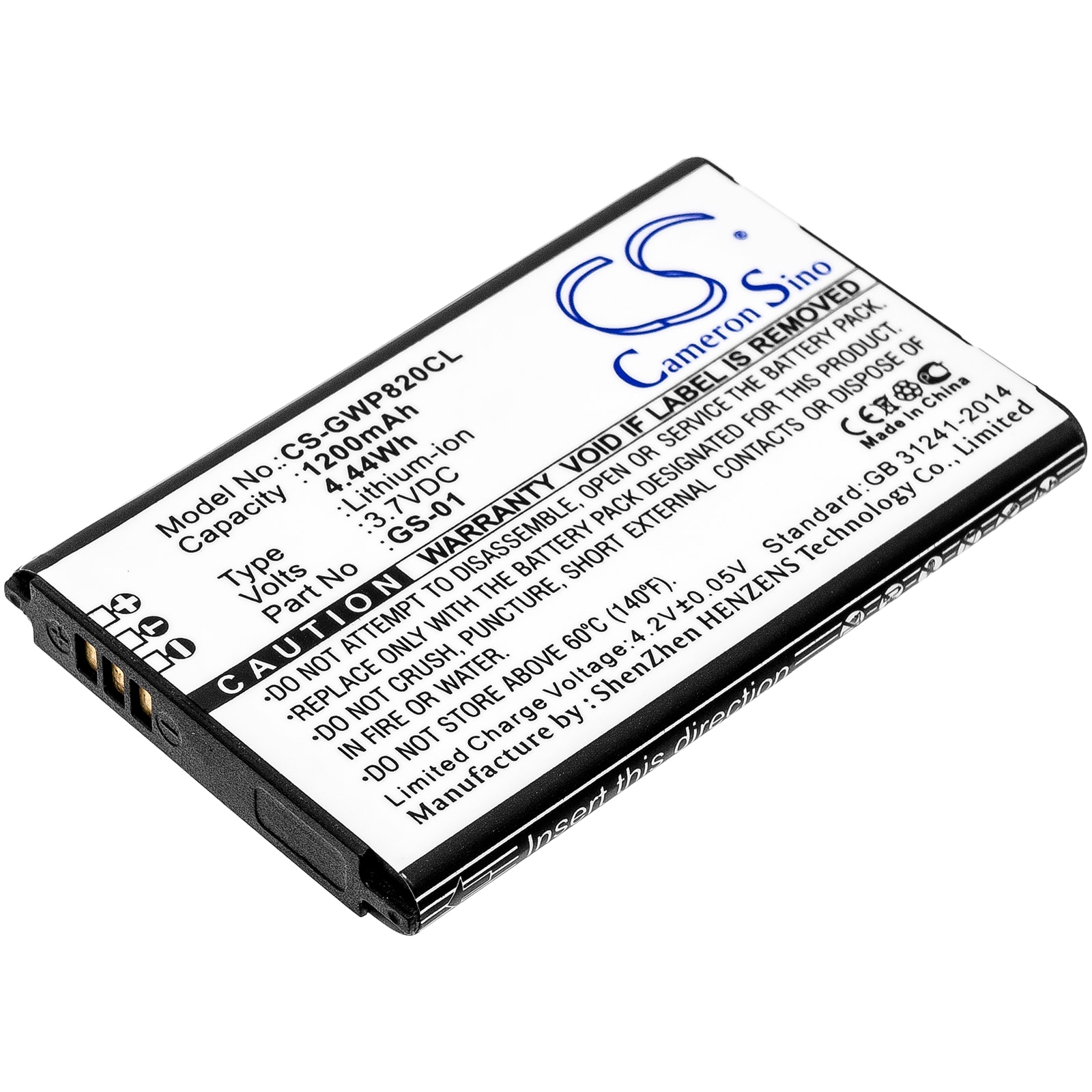 Batteri til trådløs telefon til Grandstream WP820, DP730, WP810 osv.