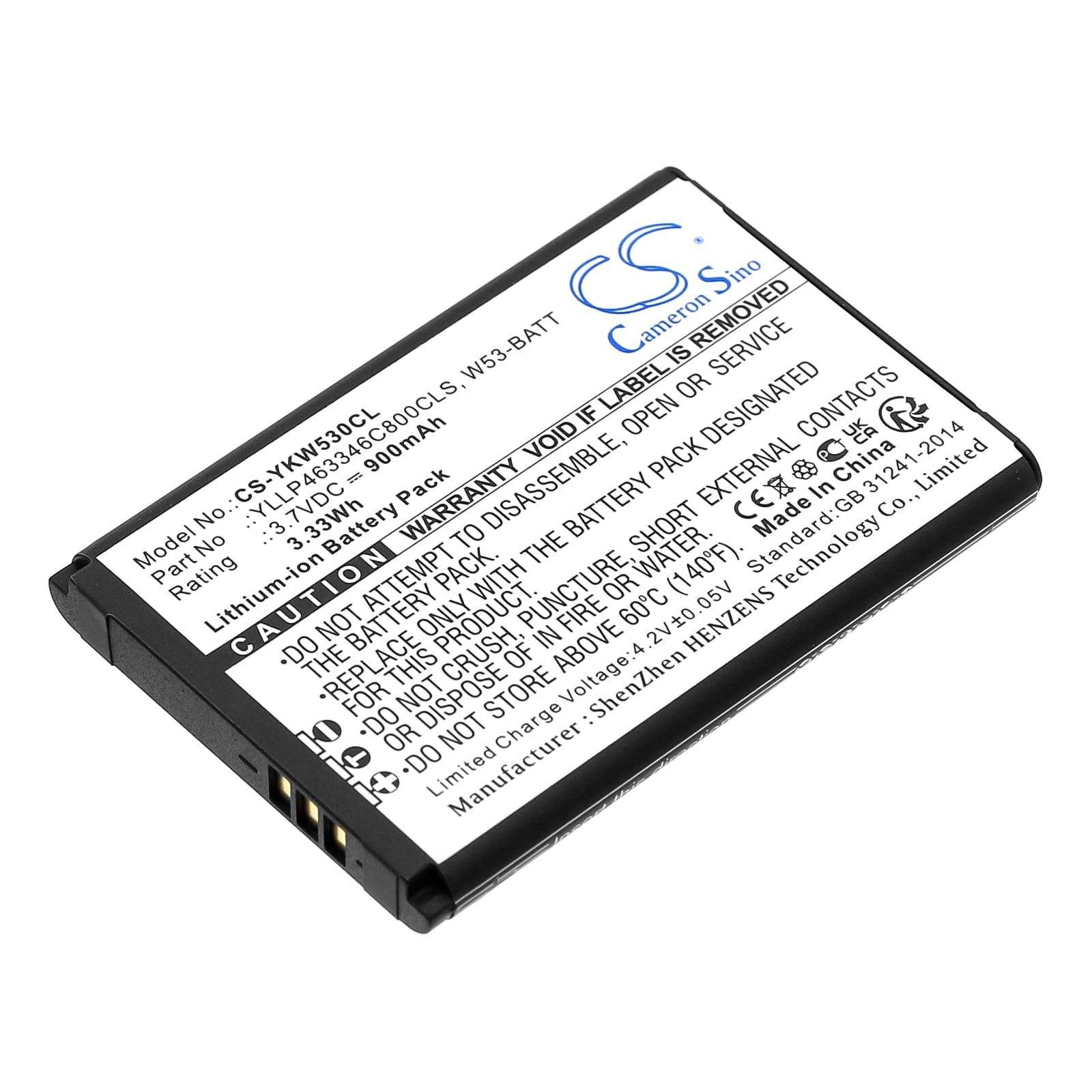 Batteri til trådløs telefon til Yealink W53, W53P, W53h osv.