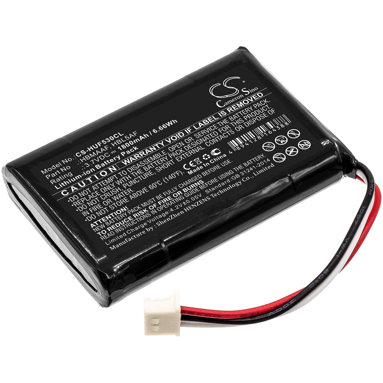 Batteri til trådløs telefon til Huawei F530, FP515H, F501 og andre.
