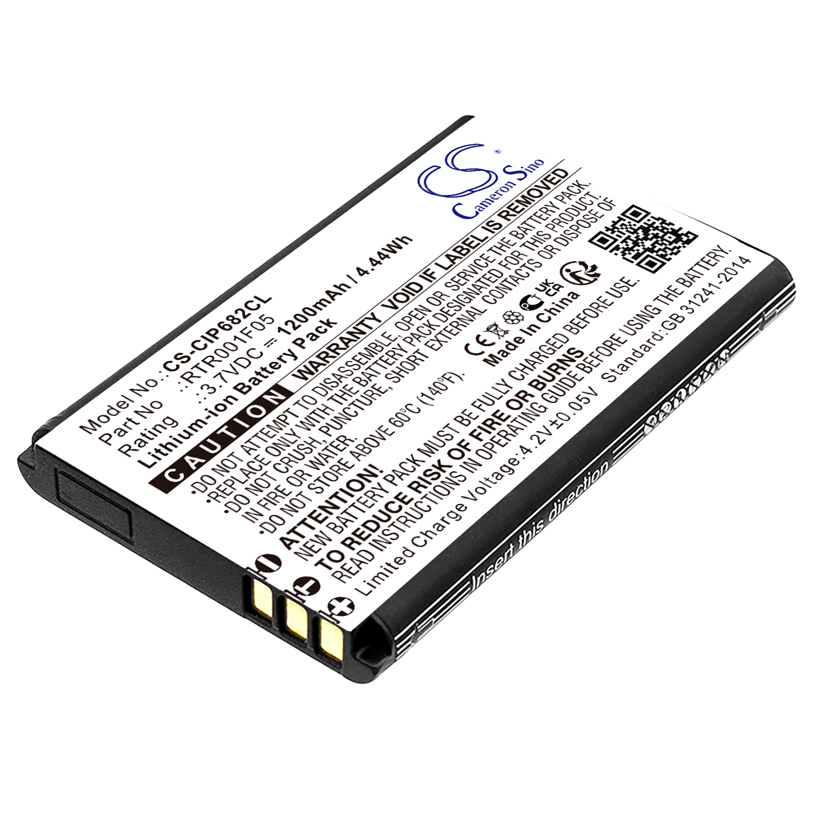 Batteri til trådløs telefon til Cisco IP DECT 6800, IP DECT 6825, CP6825-3PC-K9