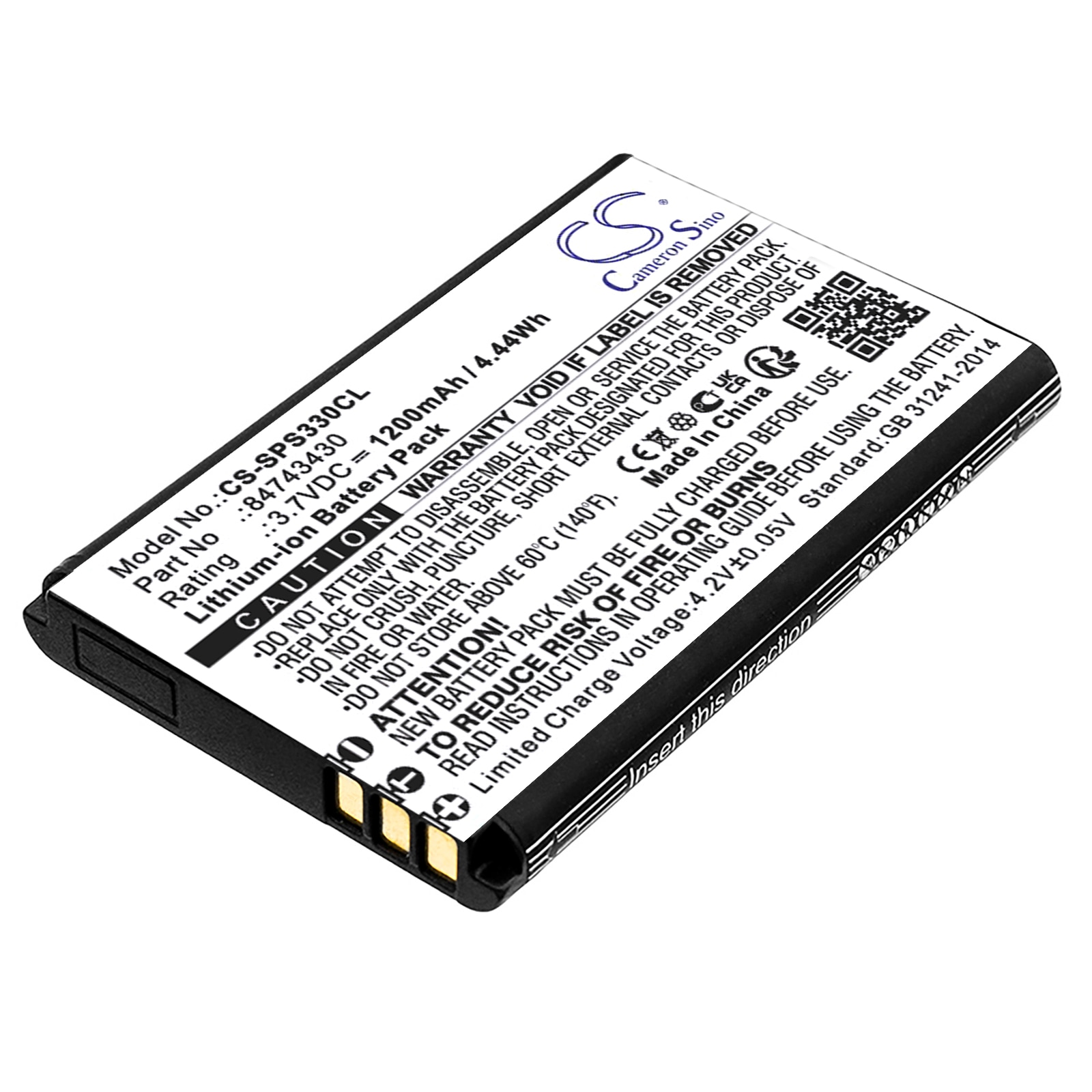 Batteri til trådløs telefon til Spectralink S33 DECT, S33