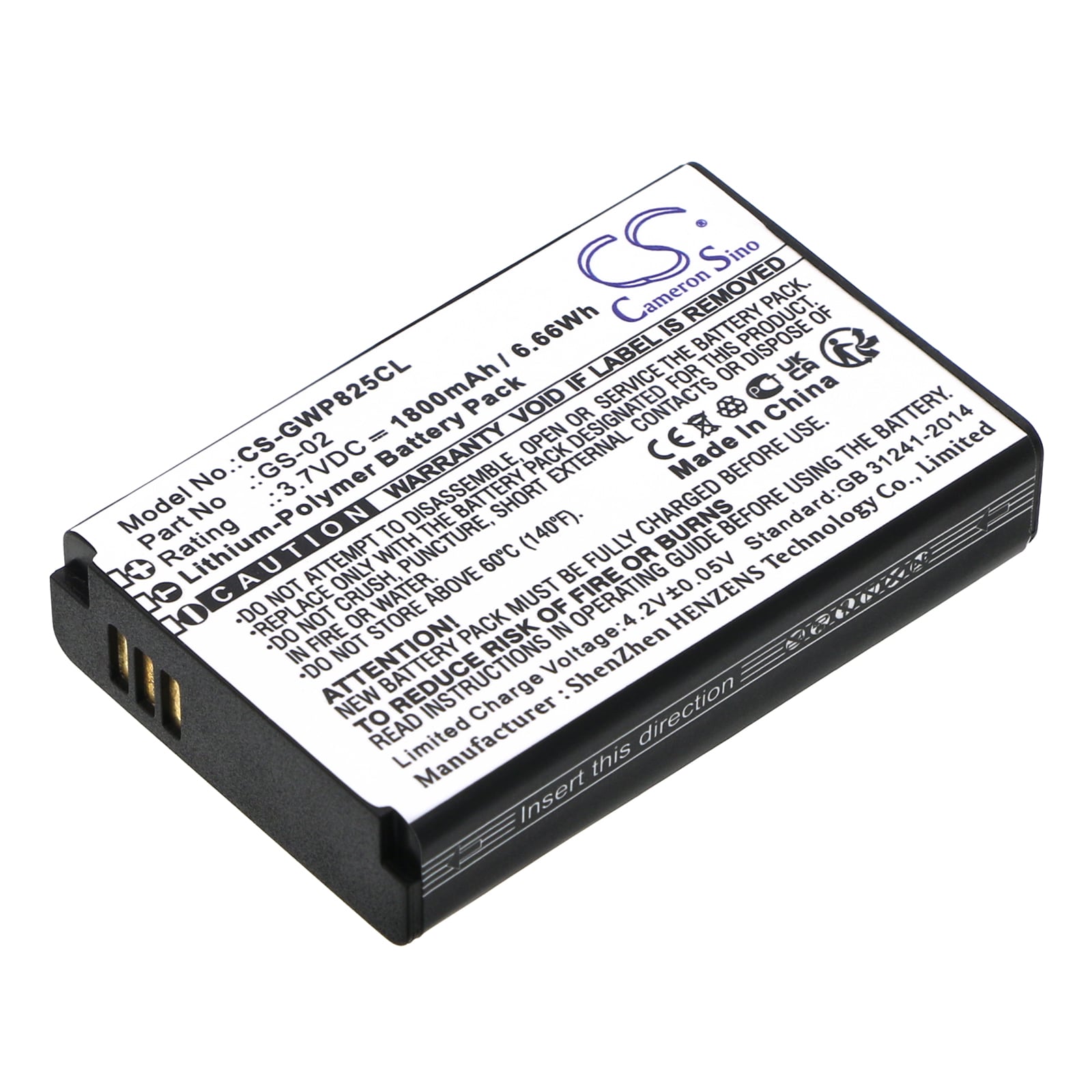 Batteri til trådløs telefon til Grandstream WP822, WP825