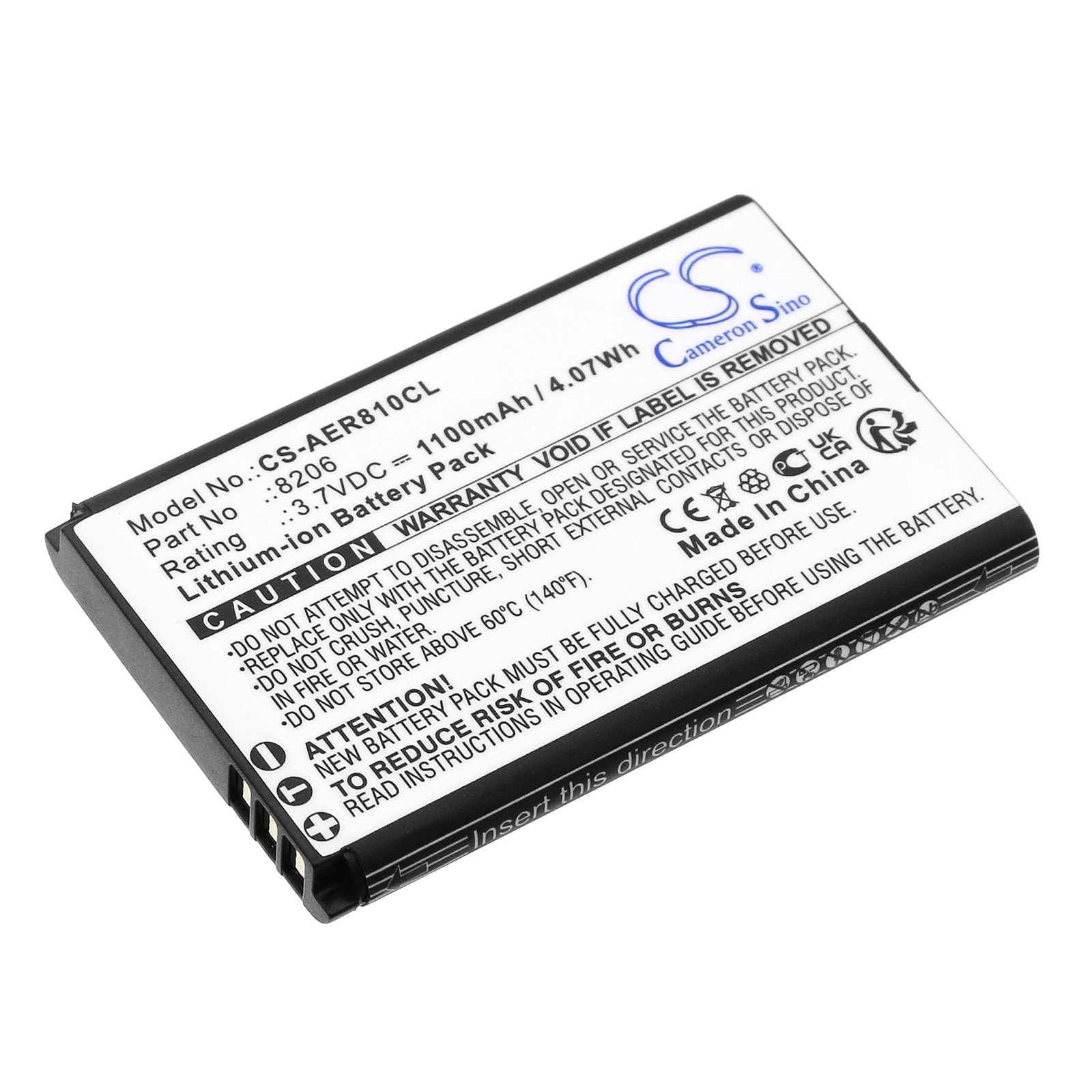 Batteri til trådløs telefon til AEi VX-8x08, AGR-8106, MIP-300 osv.
