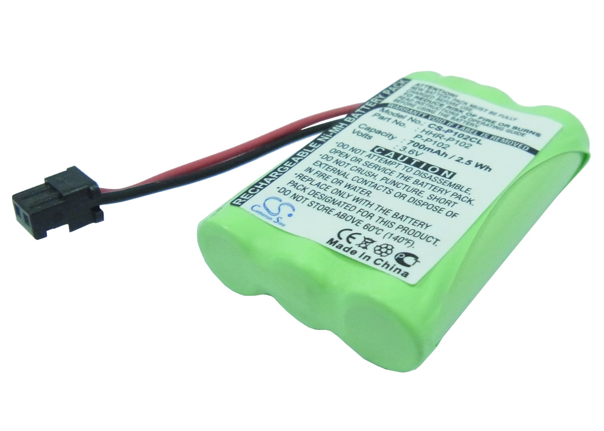 Batteri til trådløs telefon til Radio Shack 23-961, 43-3529, 43-3538 osv.