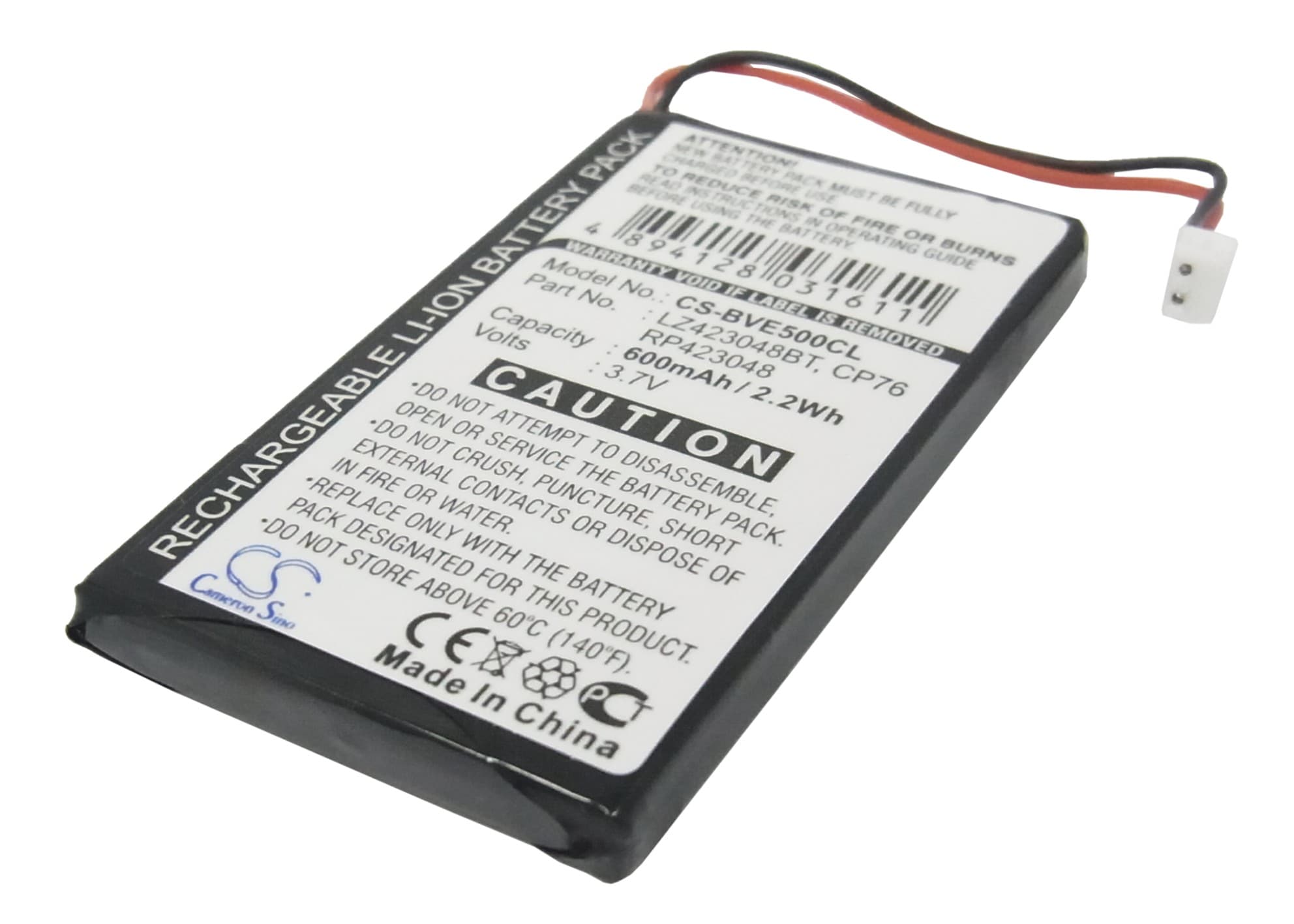 Batteri til trådløs telefon til BTI Verve 500, Verve 500 SMS, Verve 500 Black og andre.