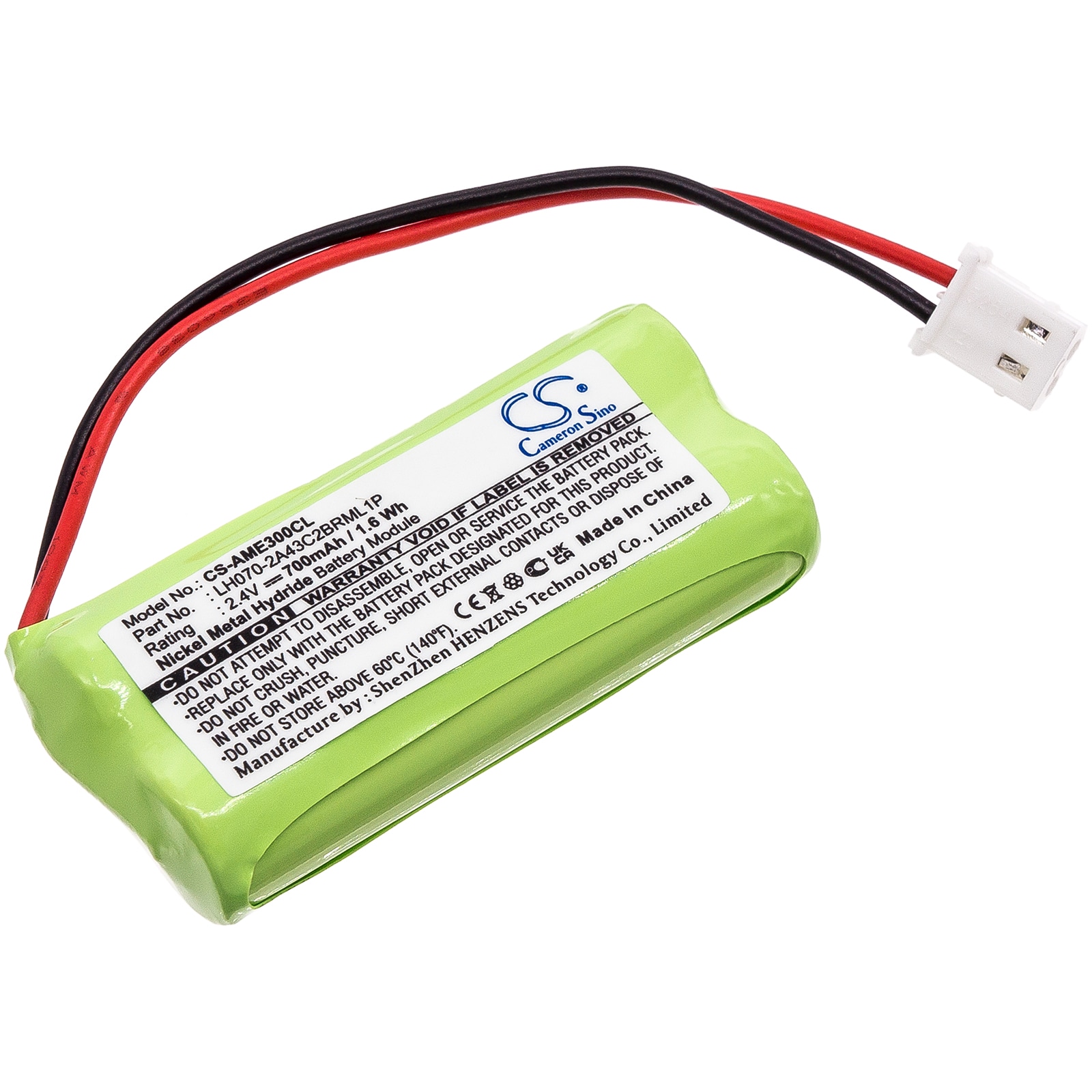 Batteri til trådløs telefon til American LH070-2A43C2BRML1P, E30021CL, E30022CL og andre.