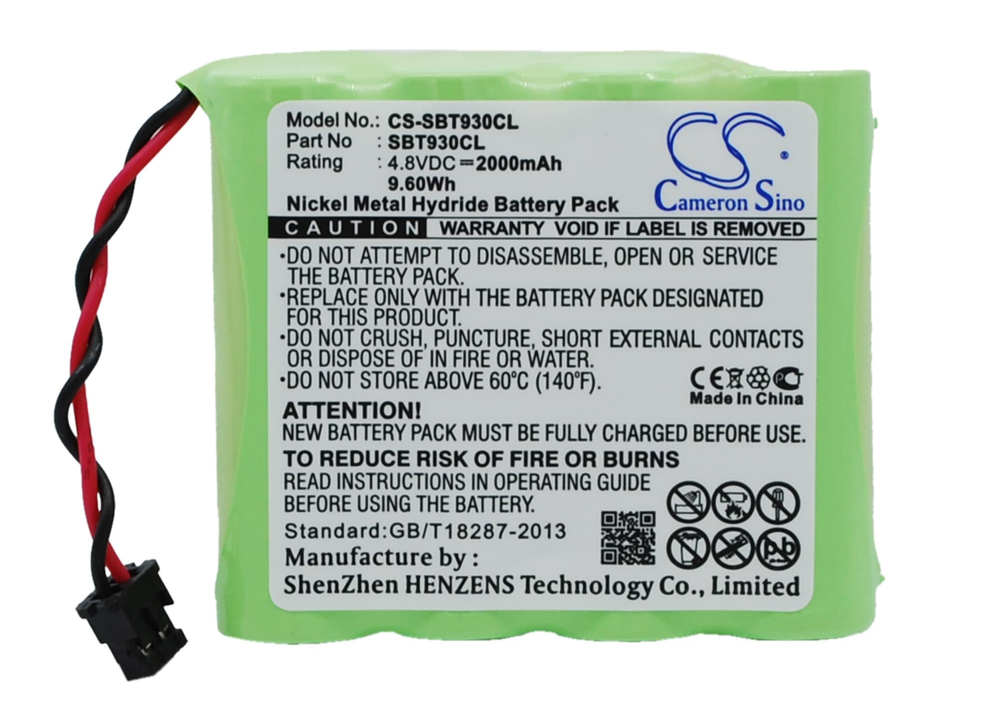 Batteri til trådløs telefon til SPP-E80, SSP-100, SSP-200 osv.