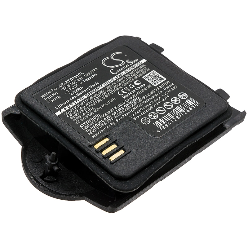 Batteri til trådløs telefon til Ascom Talker 9D24 MKII, Grade 3, Messenger 9D24 MKII og andre.