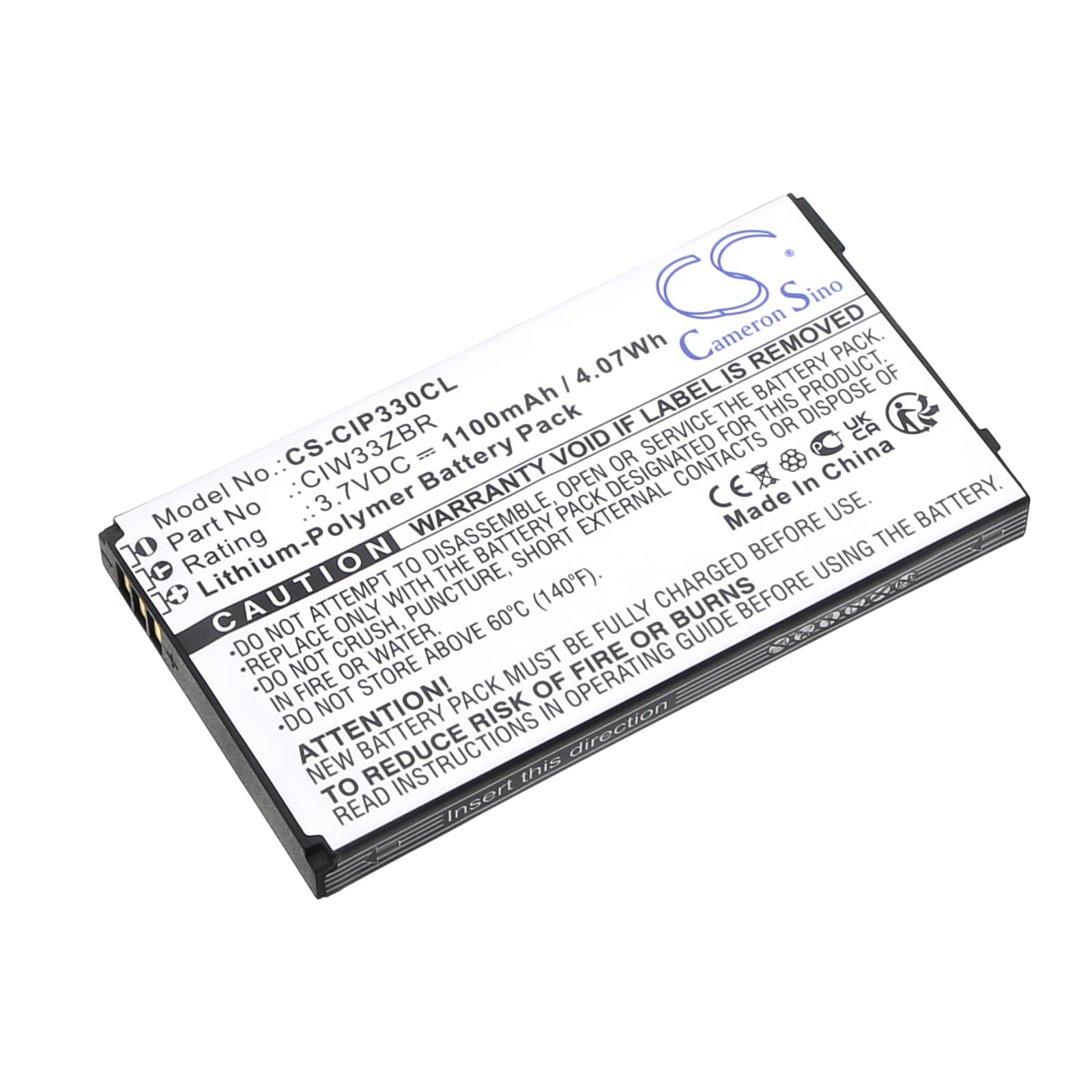 Batteri til trådløs telefon til Cisco Linksys WIP330, WIP330