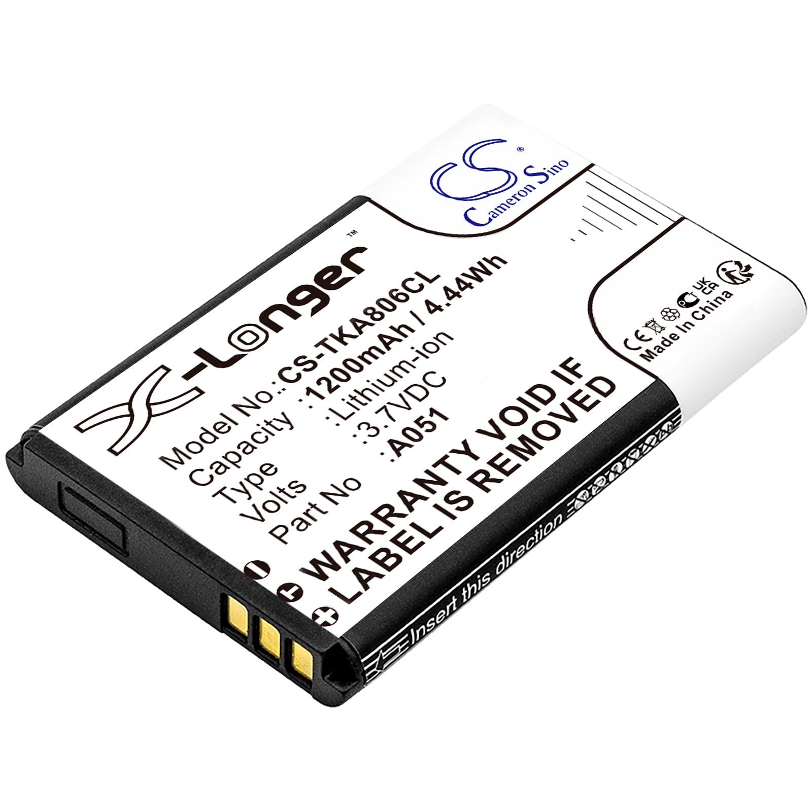 Batteri til trådløs telefon til Vertical RTX CT8010, CP2001 IP DECT