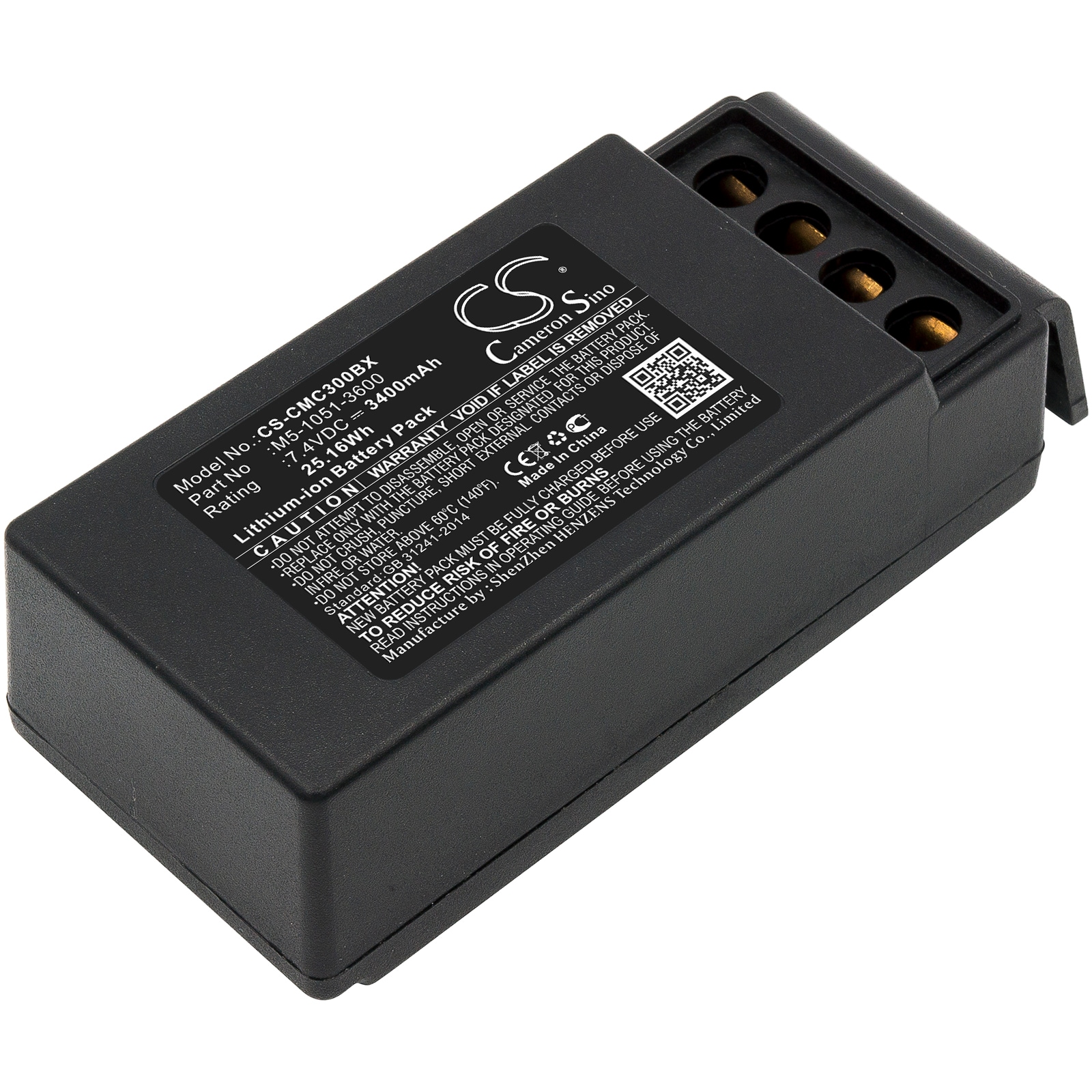 Batteri til fjernbetjening til kran til Cavotec M9-1051-3600 EX, MC-3, MC-3000