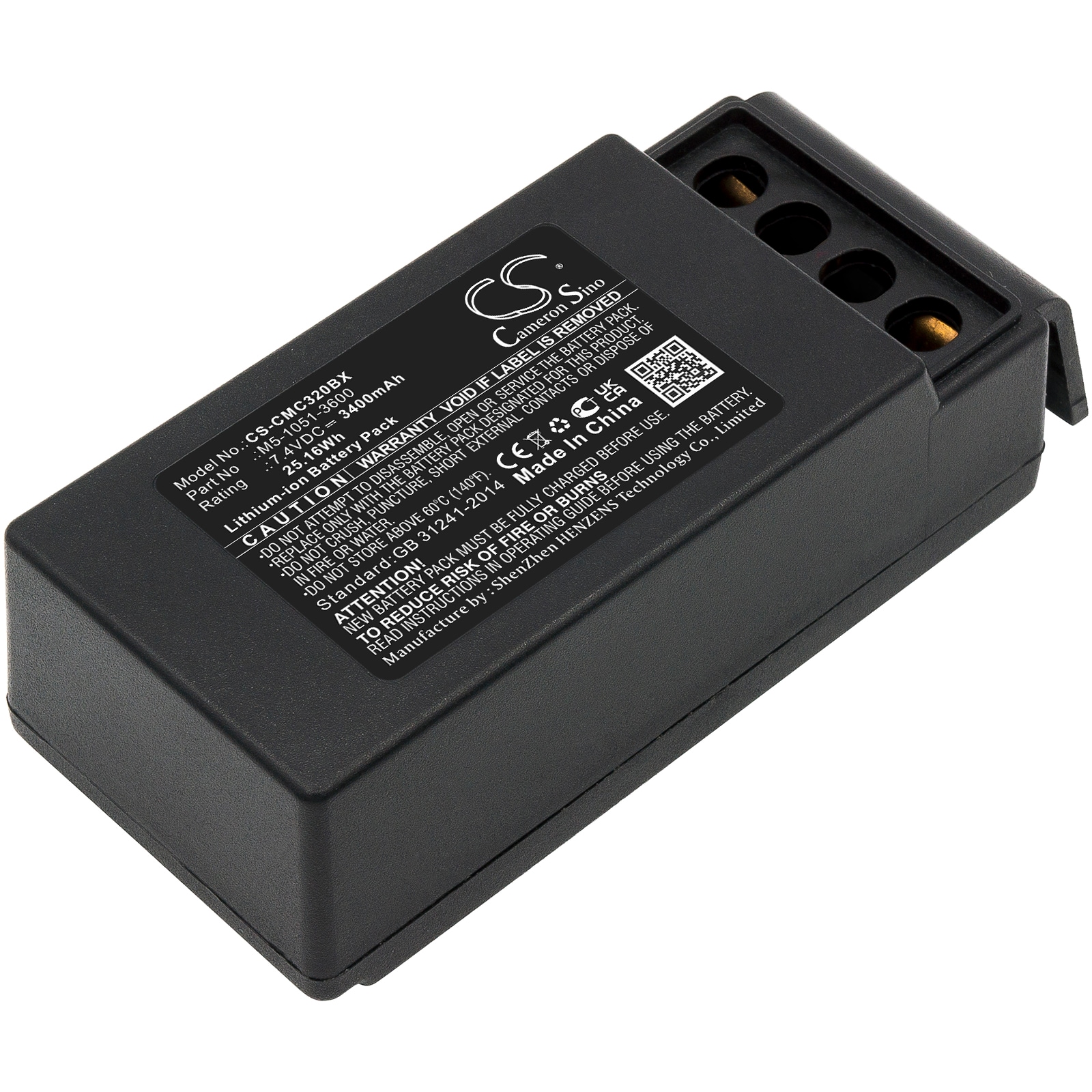 Batteri til fjernbetjening til kran til Cavotec M9-1051-3600 EX, MC-3, MC-3000