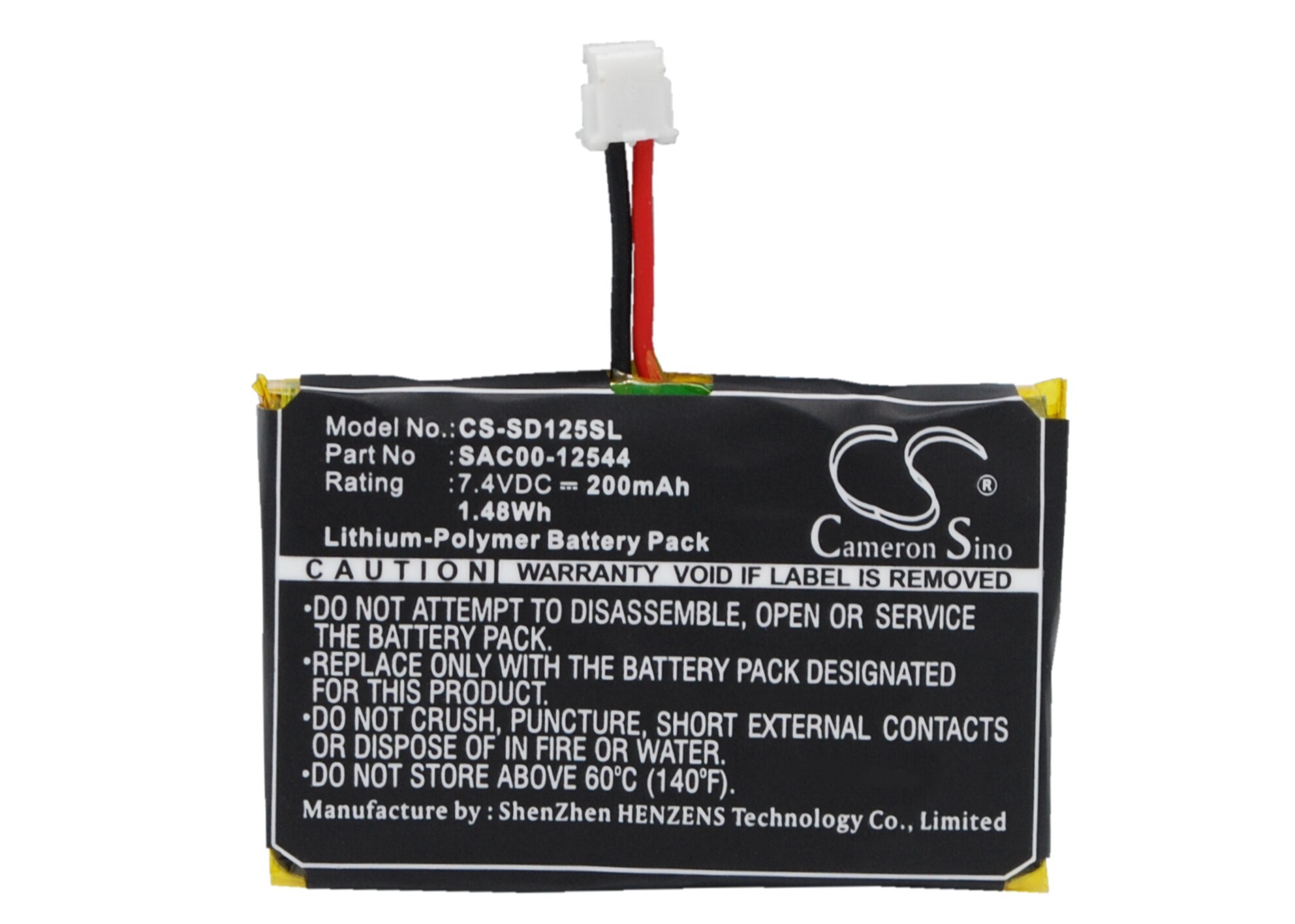 Batteri til hundehalsbånd til Sportdog SD-1225 Trainer Receiver og andre