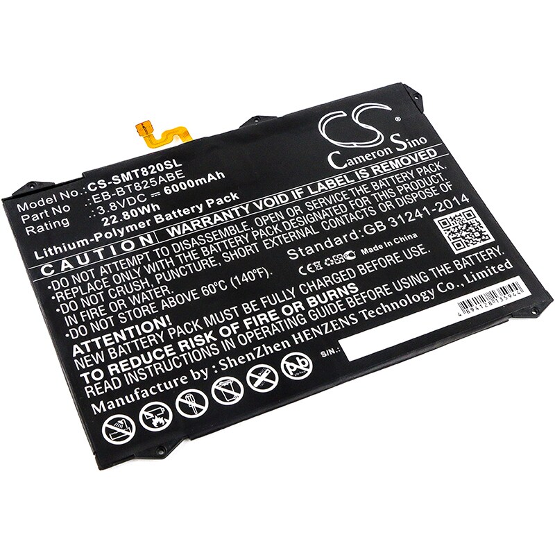 Batteri til tablet til Samsung Galaxy Tab S3 9.7, Galaxy Tab S3 9.7 XLTE, SM-T820 og andre.