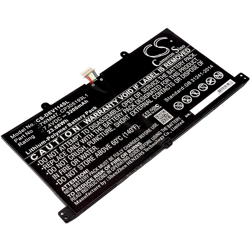 Batteri til tablet til DELL Venue 11 Pro Keyboard Dock, D1R74, CFC6C