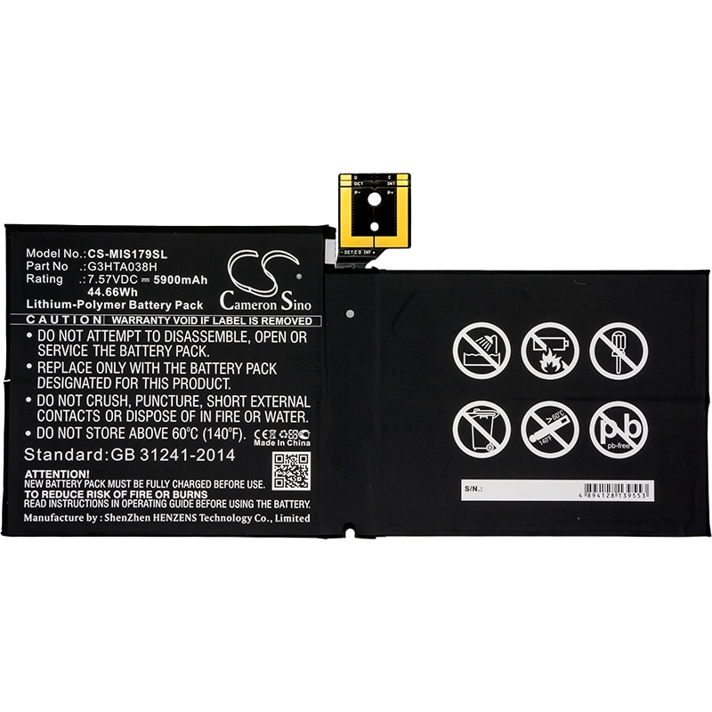Batteri til tablet til Microsoft Surface Pro 5, Surface Pro 5 1796