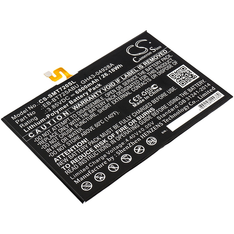 Batteri til tablet til Samsung Galaxy Tab S5e, Galaxy Tab S5e 10.5 og andre.