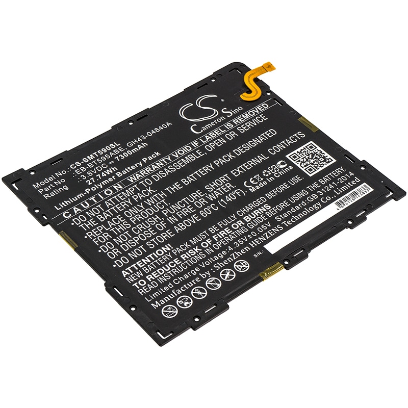 Batteri til tablet til Samsung SM-T590, SM-T595, Galaxy Tab A 10.5 2018 og andre.