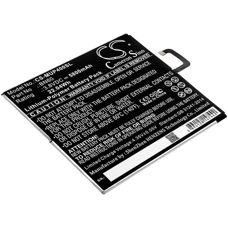 Batteri til tablet til Xiaomi Mi Pad 4, Mi Pad 4 WiFi, M1806D9W og andre.