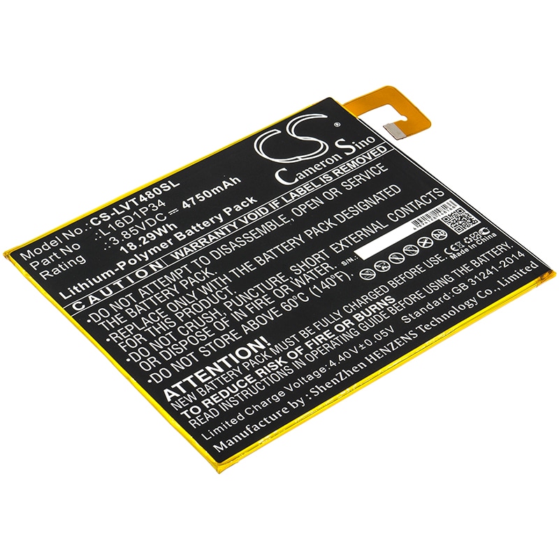 Batteri til tablet til Lenovo Tab4 8, Tab4 8 Plus, TB-8704X og andre.