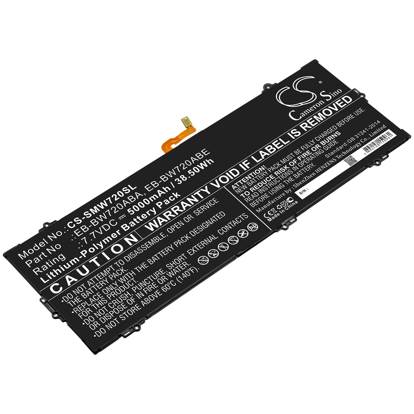 Batteri til tablet til Samsung Galaxy Book 12.0, SM-W720, SM-W728 og andre.