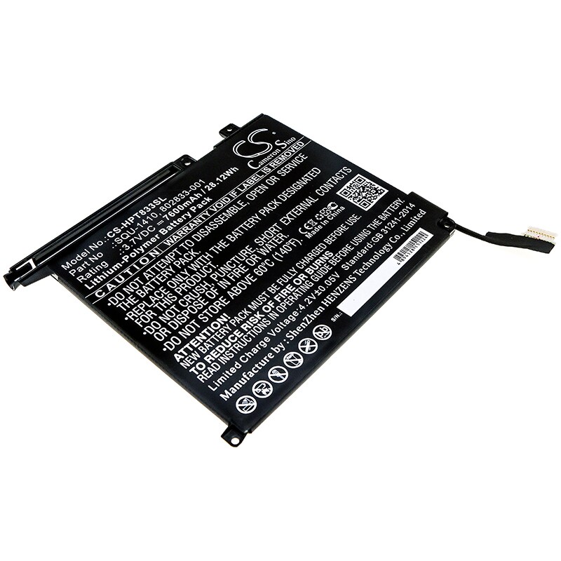 Tabletbatteri til HP Pro Tablet 10 EE G1(H9X71EA), Pro Tablet 10 EE G1(L3Z82UT) og andre.