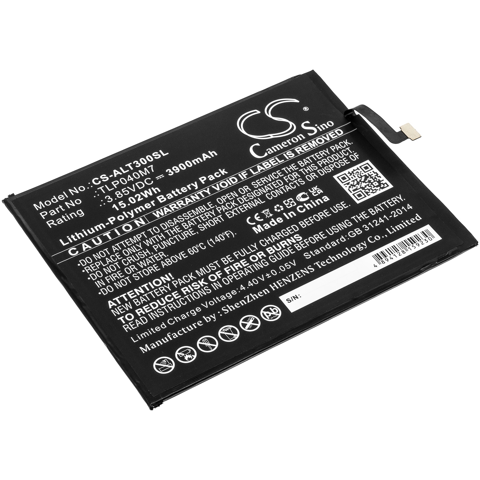 Batteri til tablet til Alcatel 3T, OT-9032T