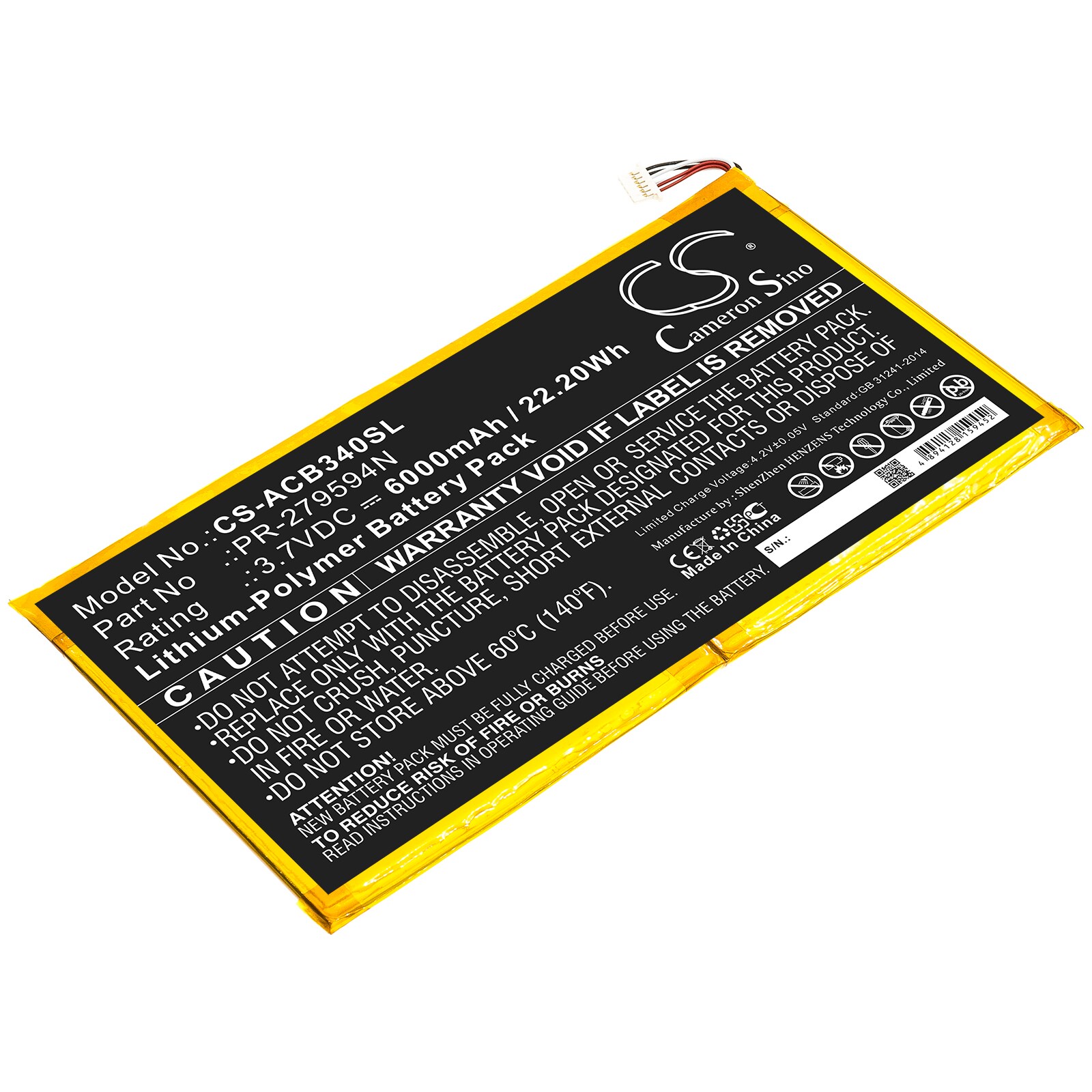 Batteri til tablet til Acer Iconia One 10 B3-A40