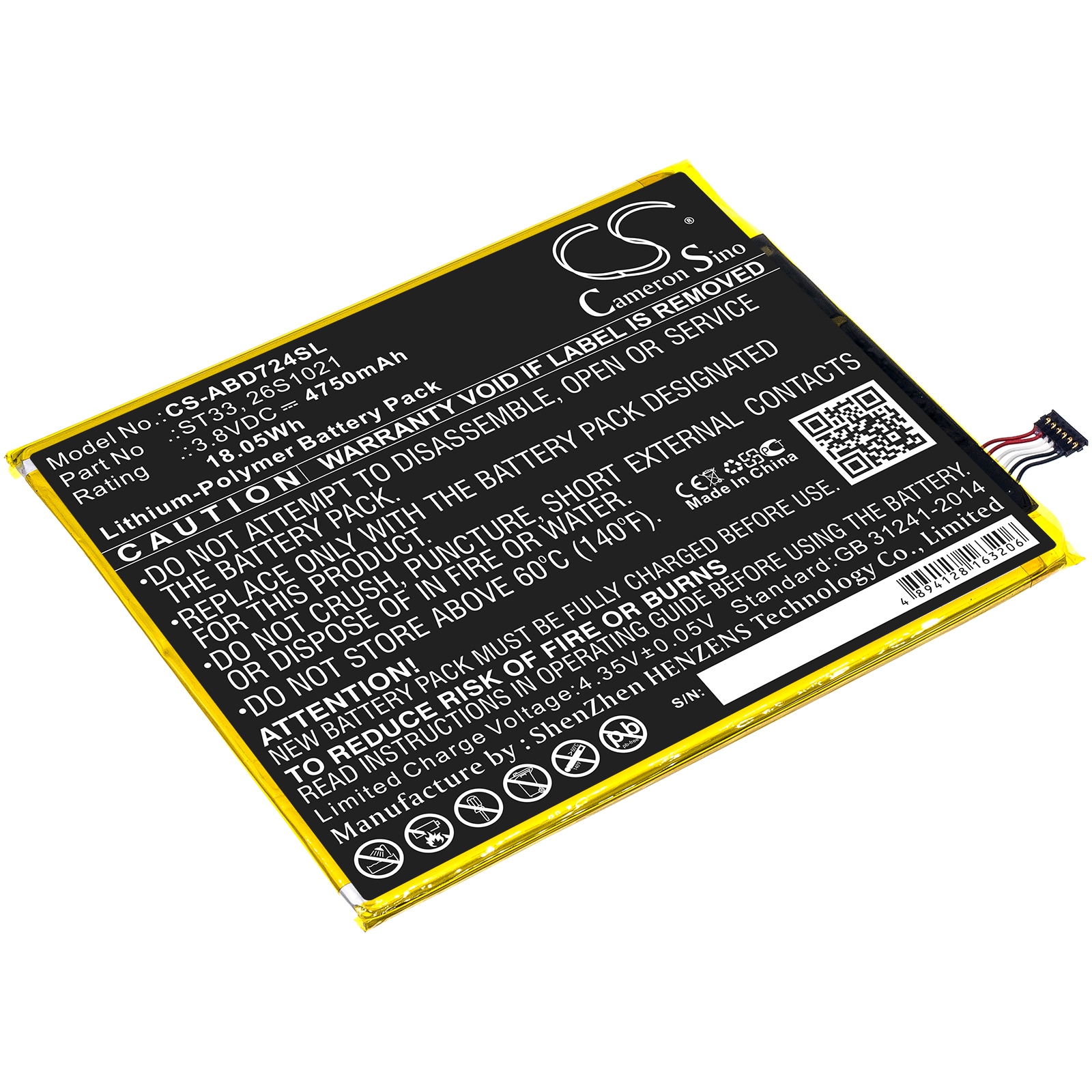 Batteri til tablet til Amazon Kindle Fire HD 8th, K72LL3, K72LL4