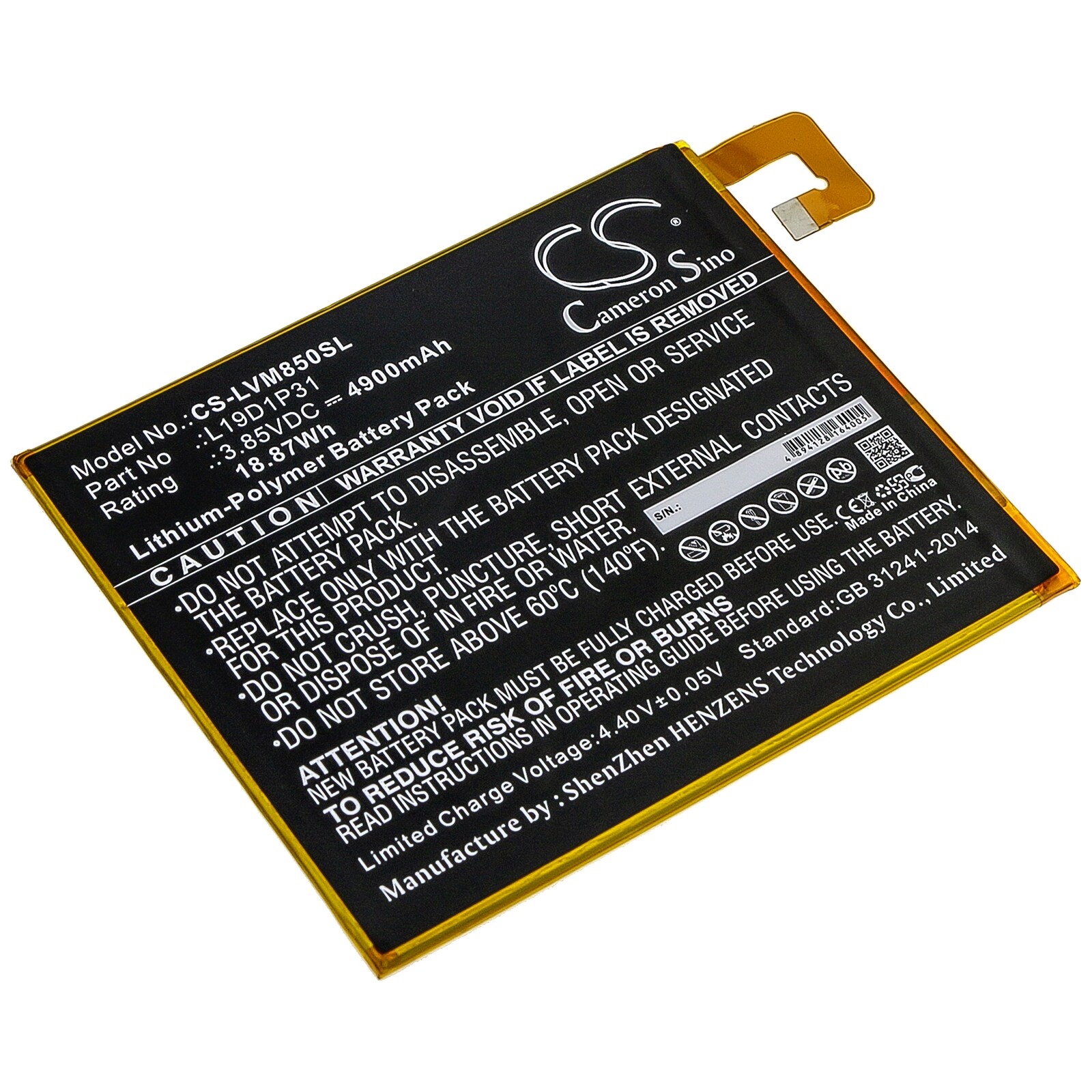 Batteri til tablet til Lenovo Tab M8, TB8505F