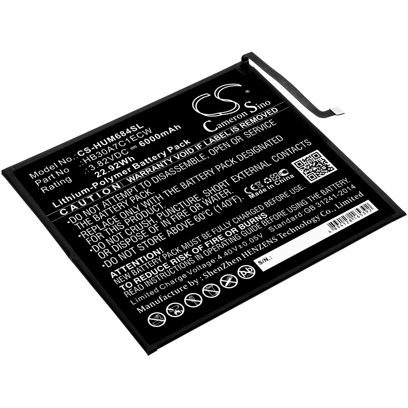 Batteri til tablet til Huawei MediaPad M6 8.4, VRD-AL09, VRD-W09